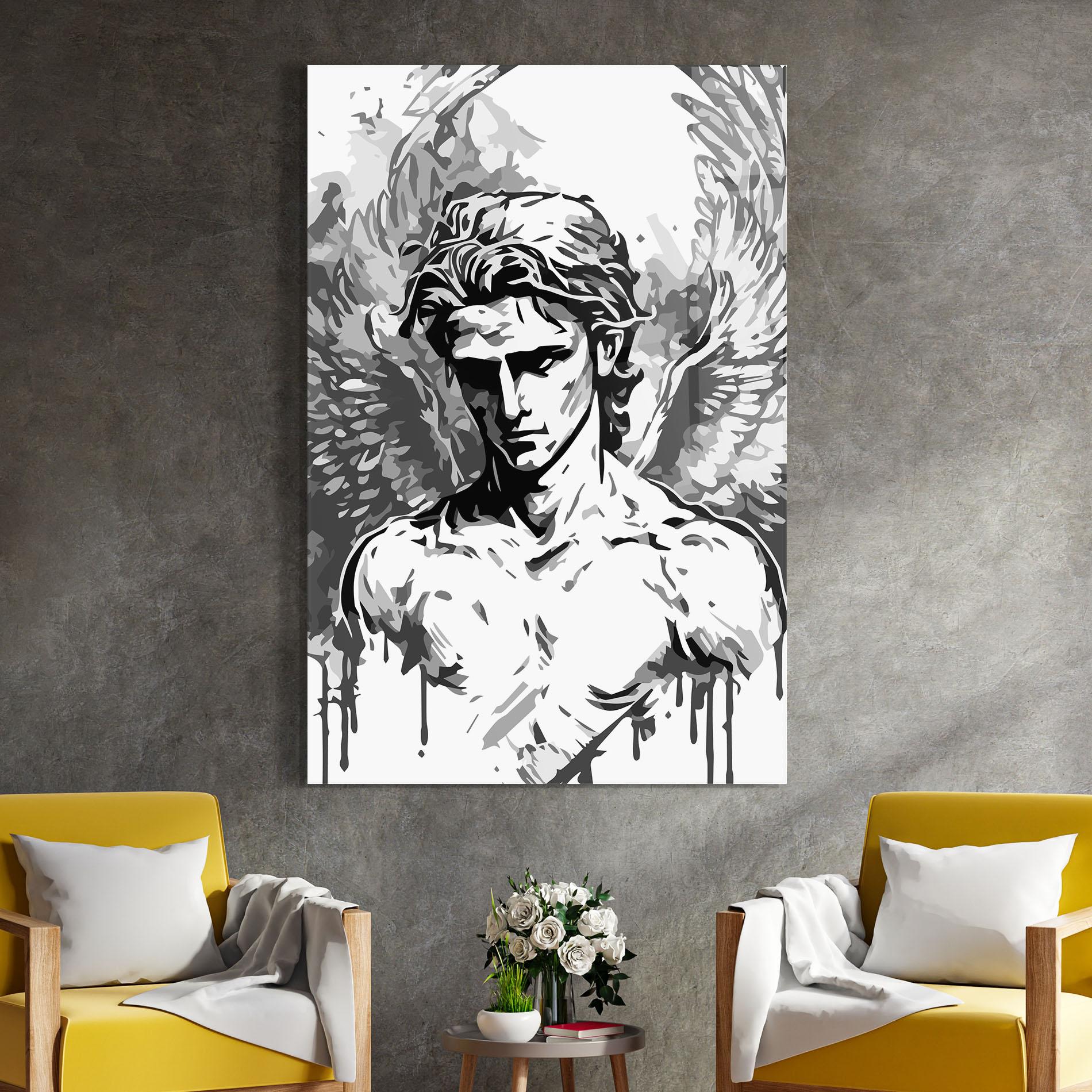 Tablou Sticla Beautiful Angel mockup 4