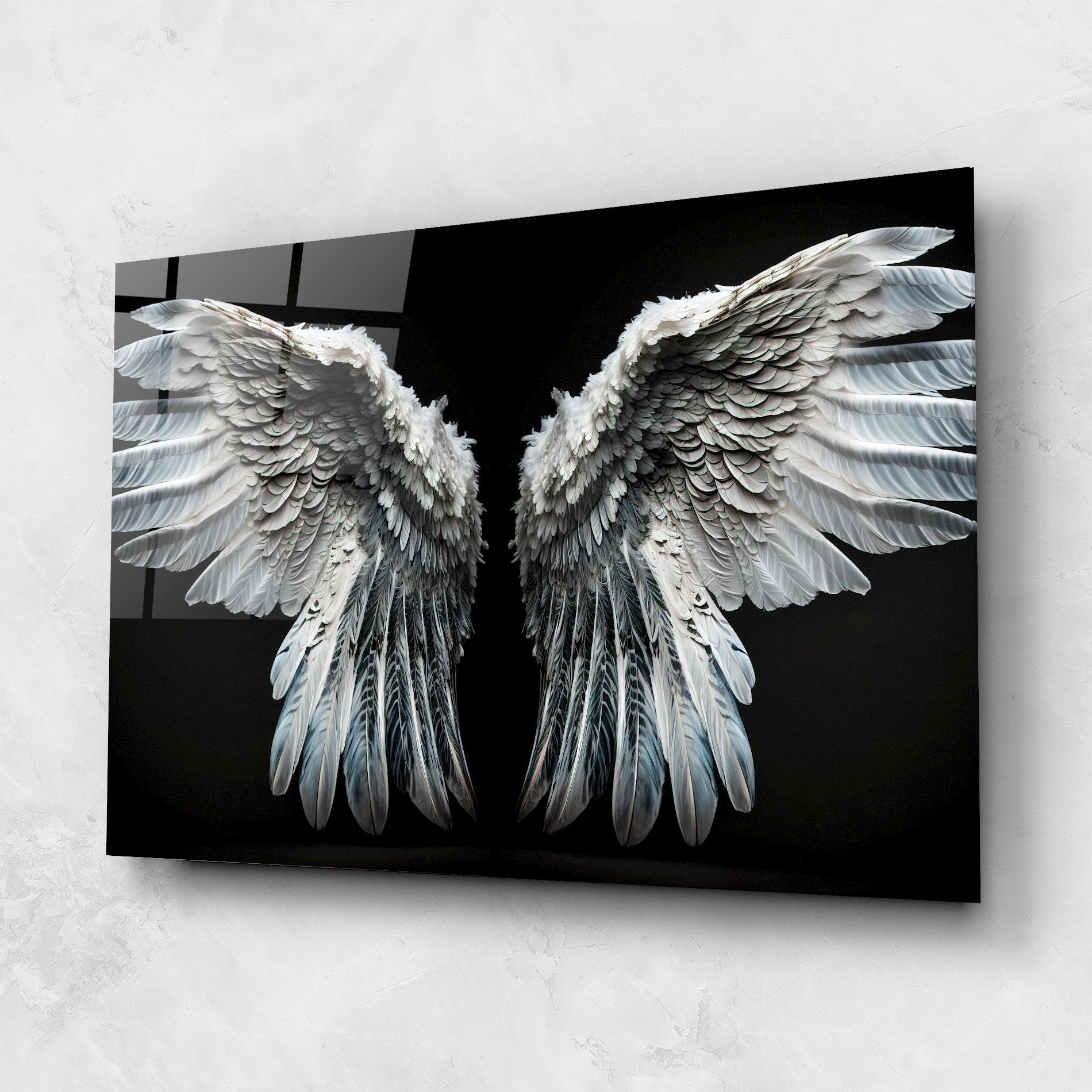 Tablou Sticla Big Angel Wings mockup 1