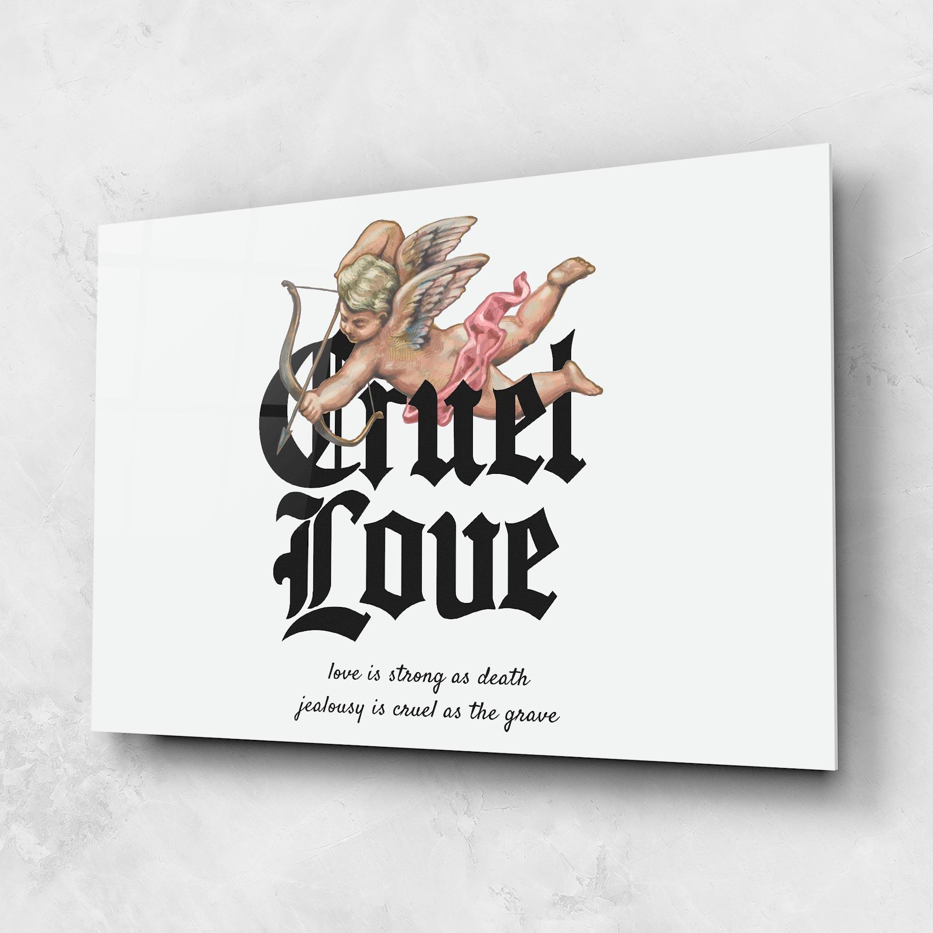 Tablou Sticla Cruel Love mockup 1