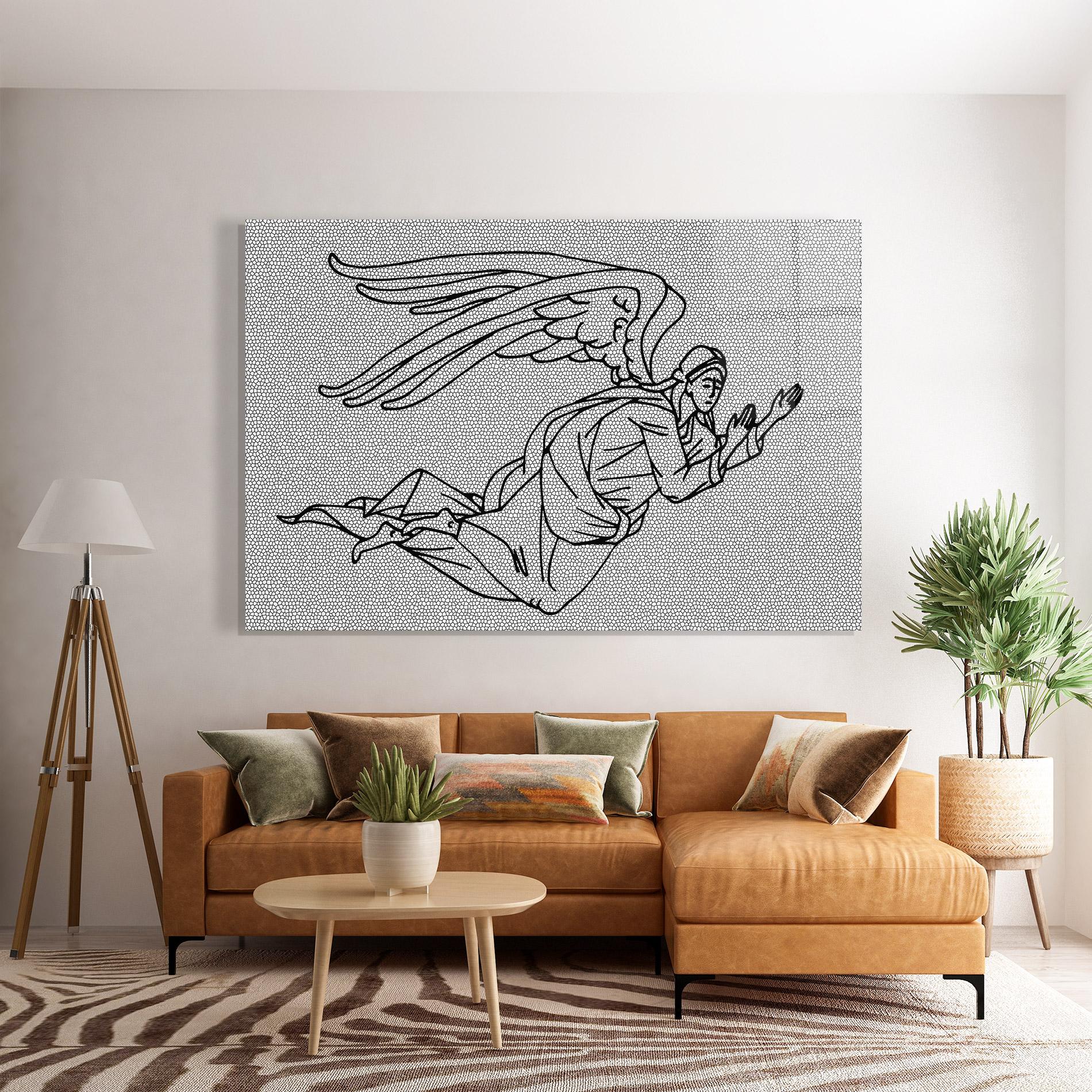 Tablou Sticla Angel Flying mockup 7