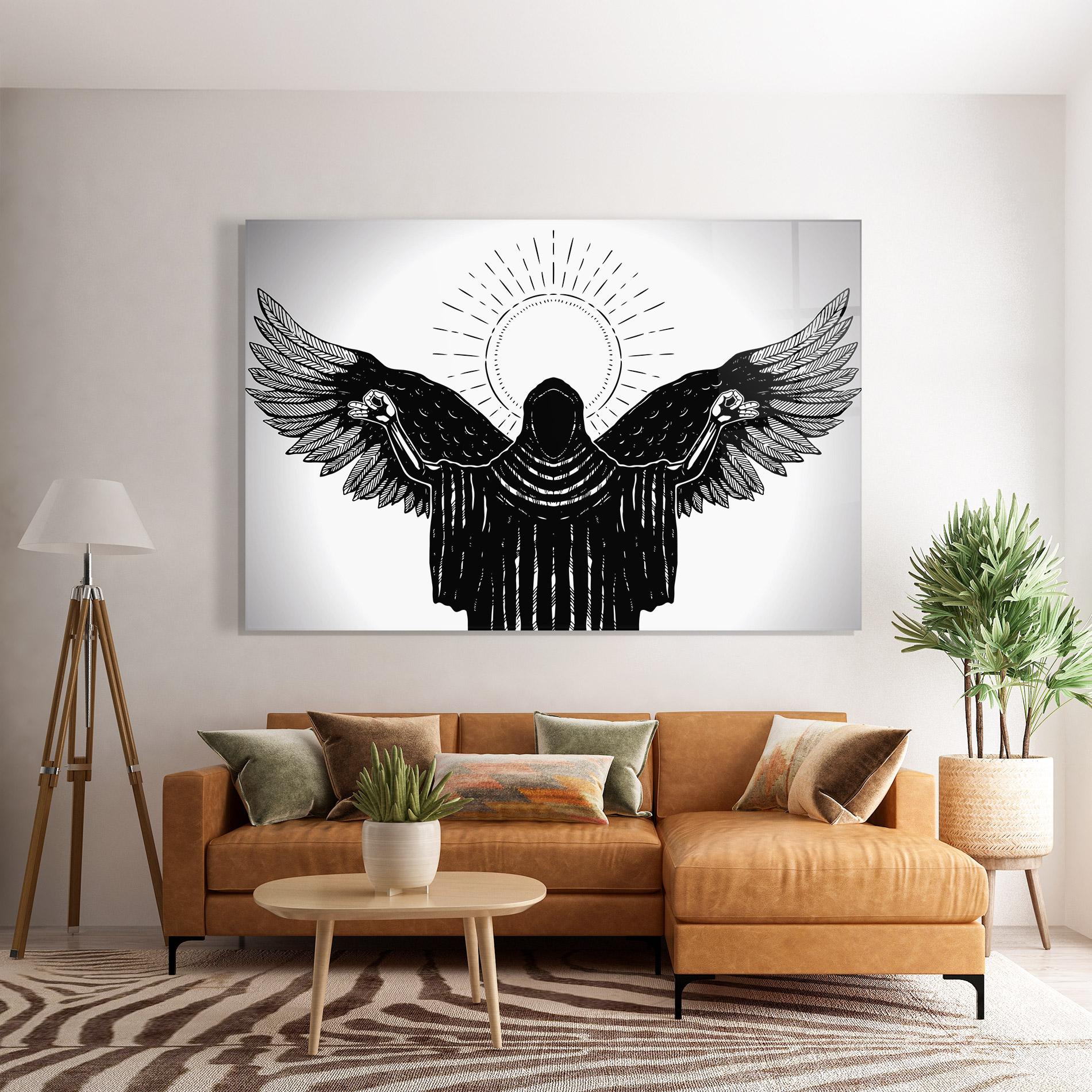 Tablou Sticla Angel Sun mockup 7