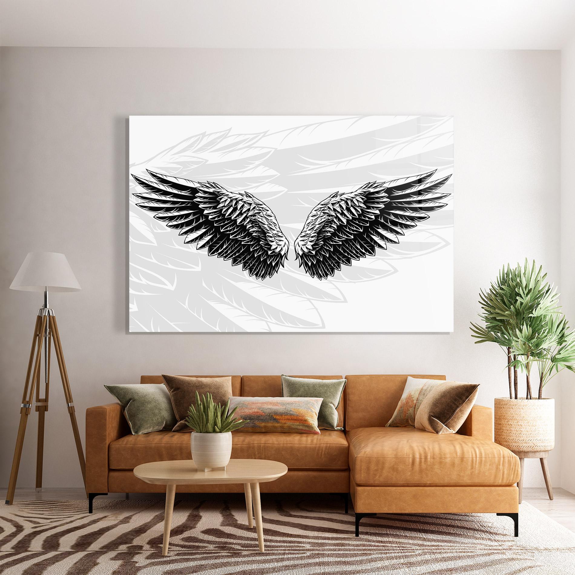 Tablou Sticla Angel Wings mockup 7
