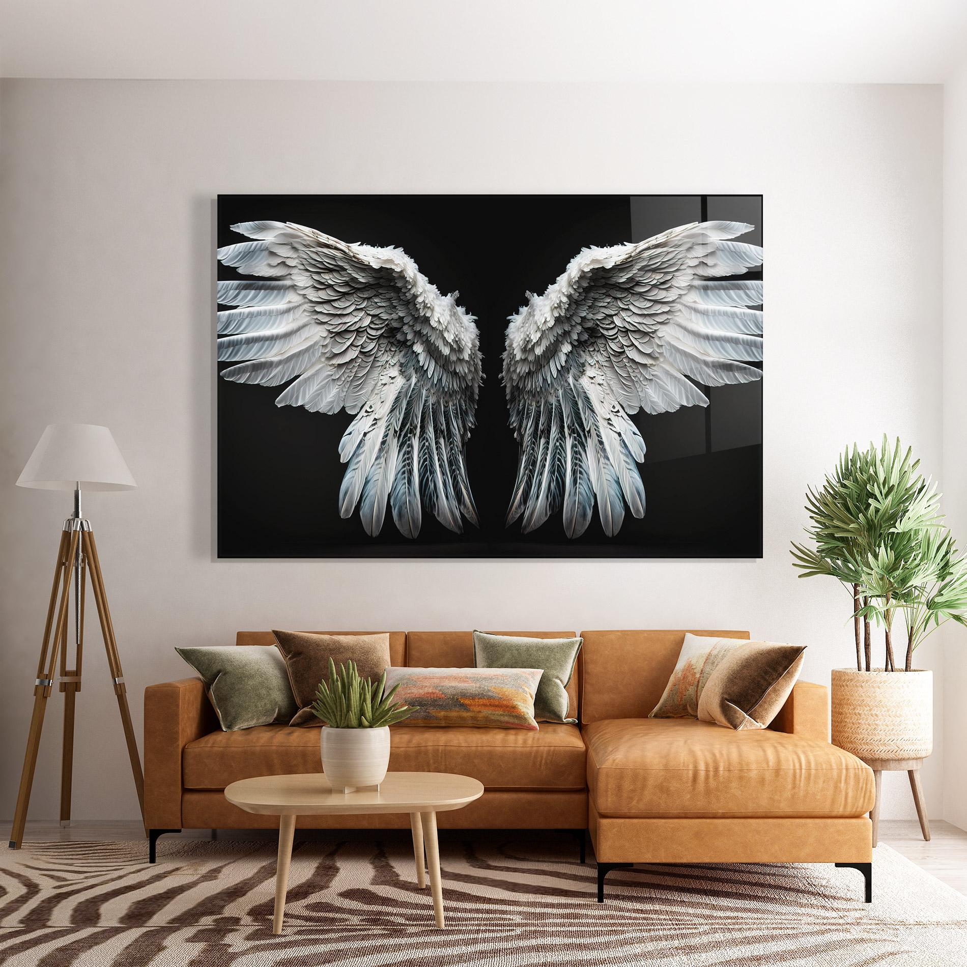 Tablou Sticla Big Angel Wings mockup 7