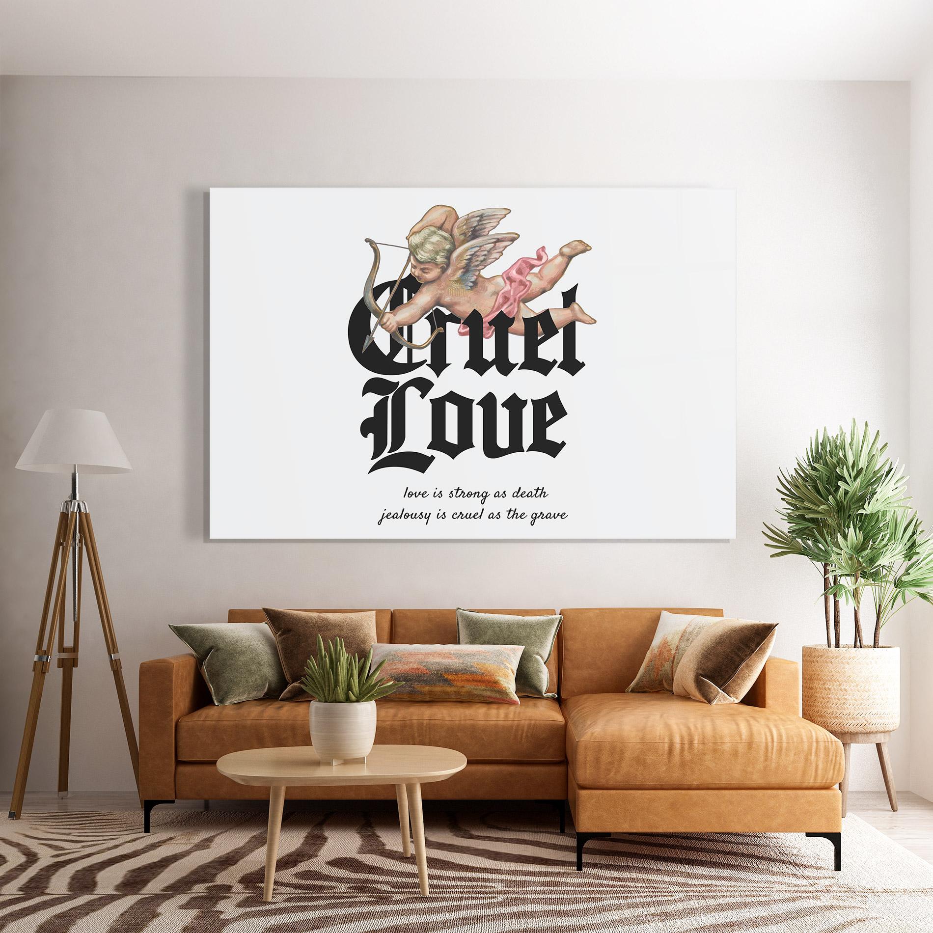 Tablou Sticla Cruel Love mockup 7