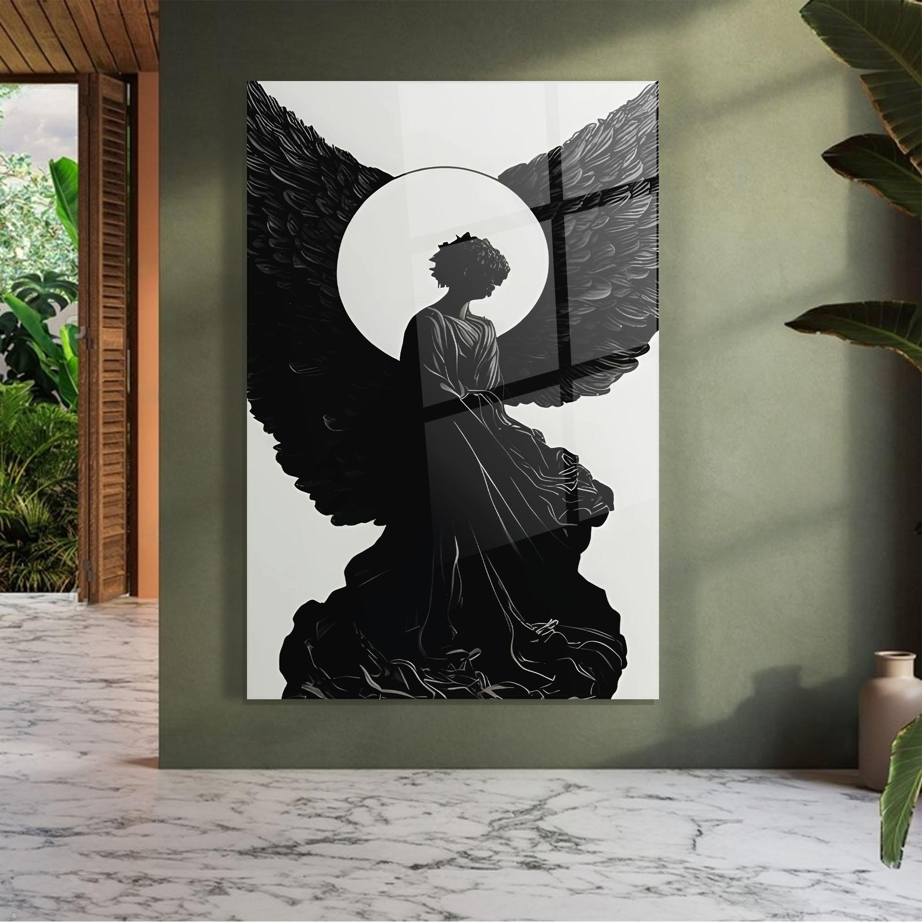 Tablou Sticla Angel Shilouette mockup 7