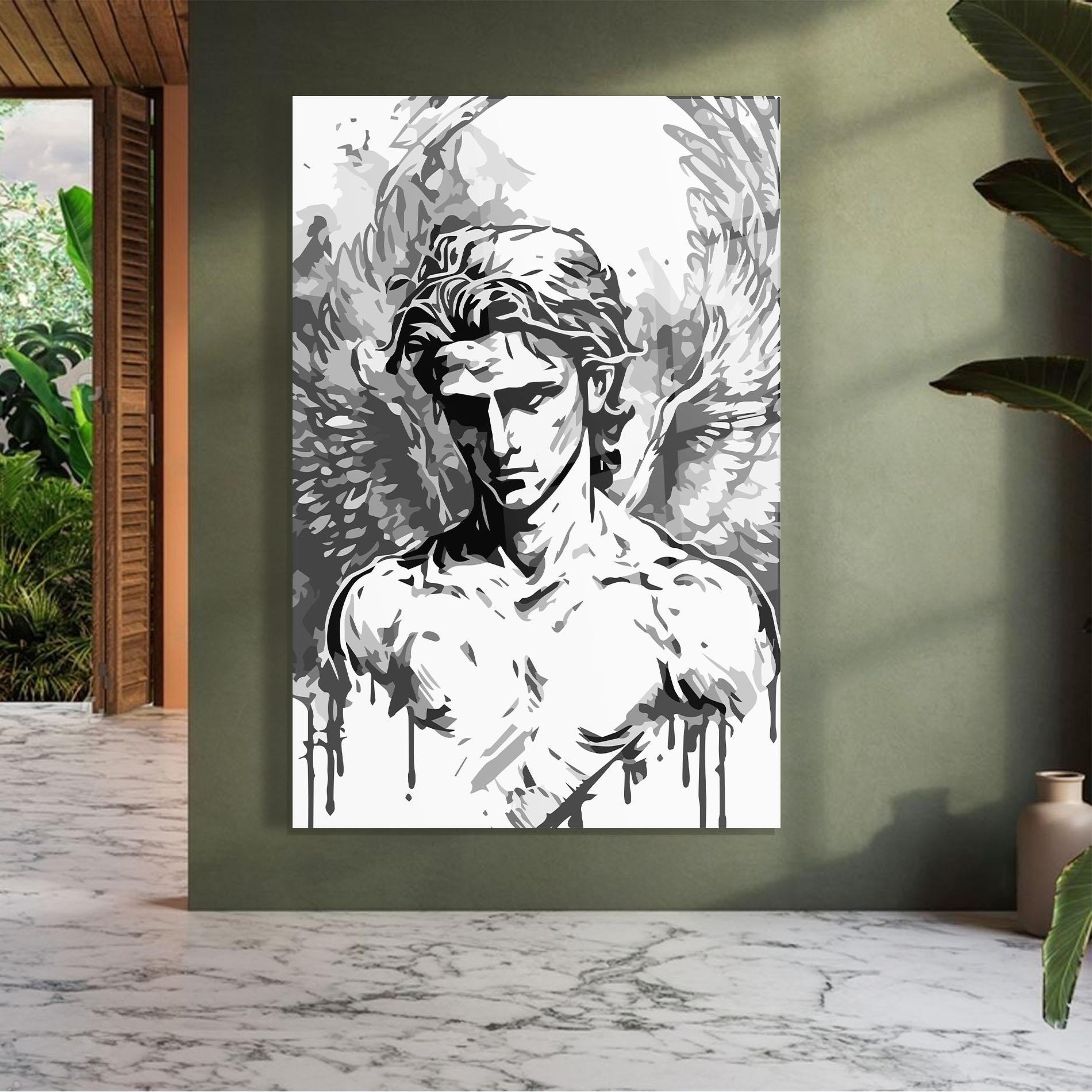 Tablou Sticla Beautiful Angel mockup 7