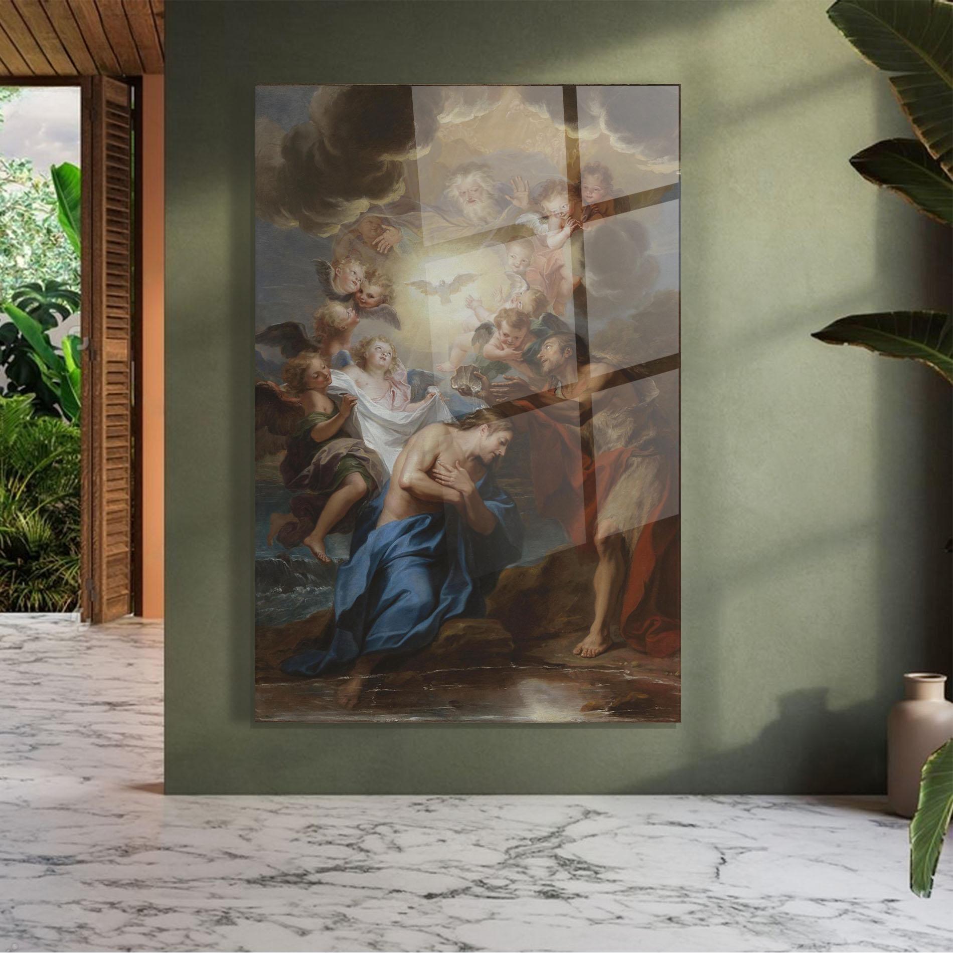 Tablou Sticla Bird Floating mockup 7