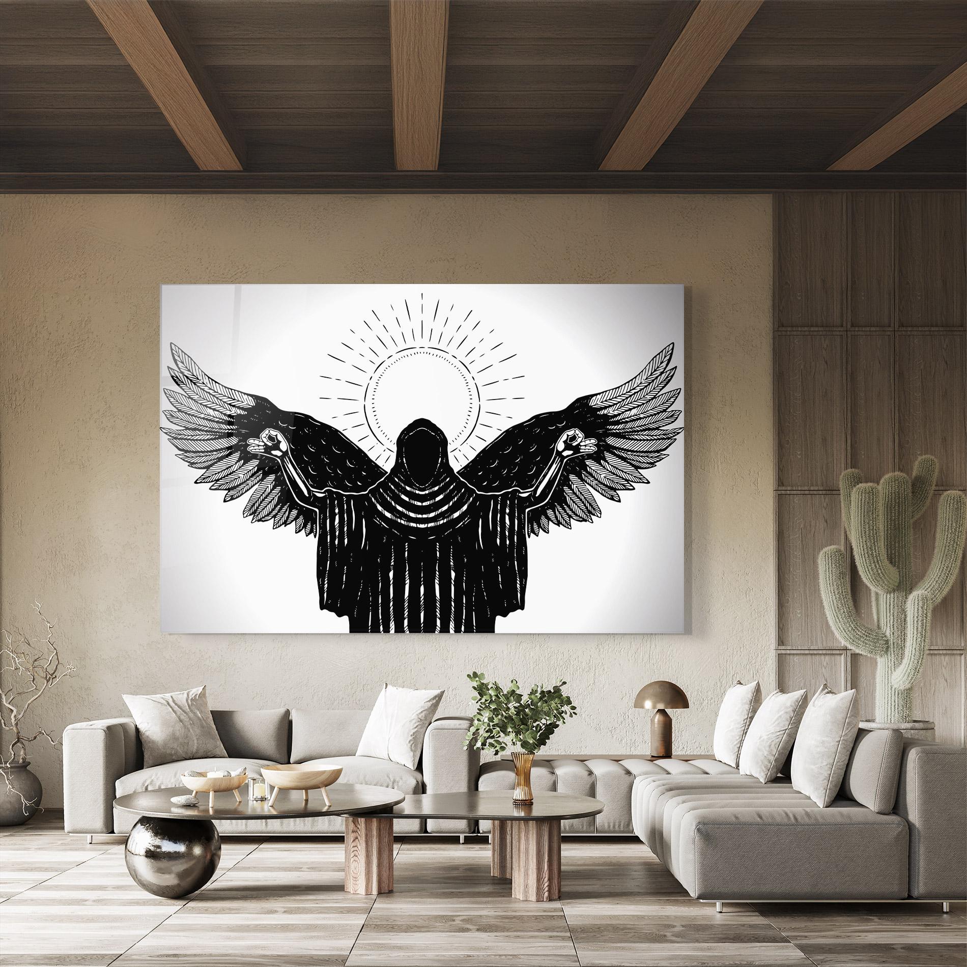 Tablou Sticla Angel Sun mockup 8