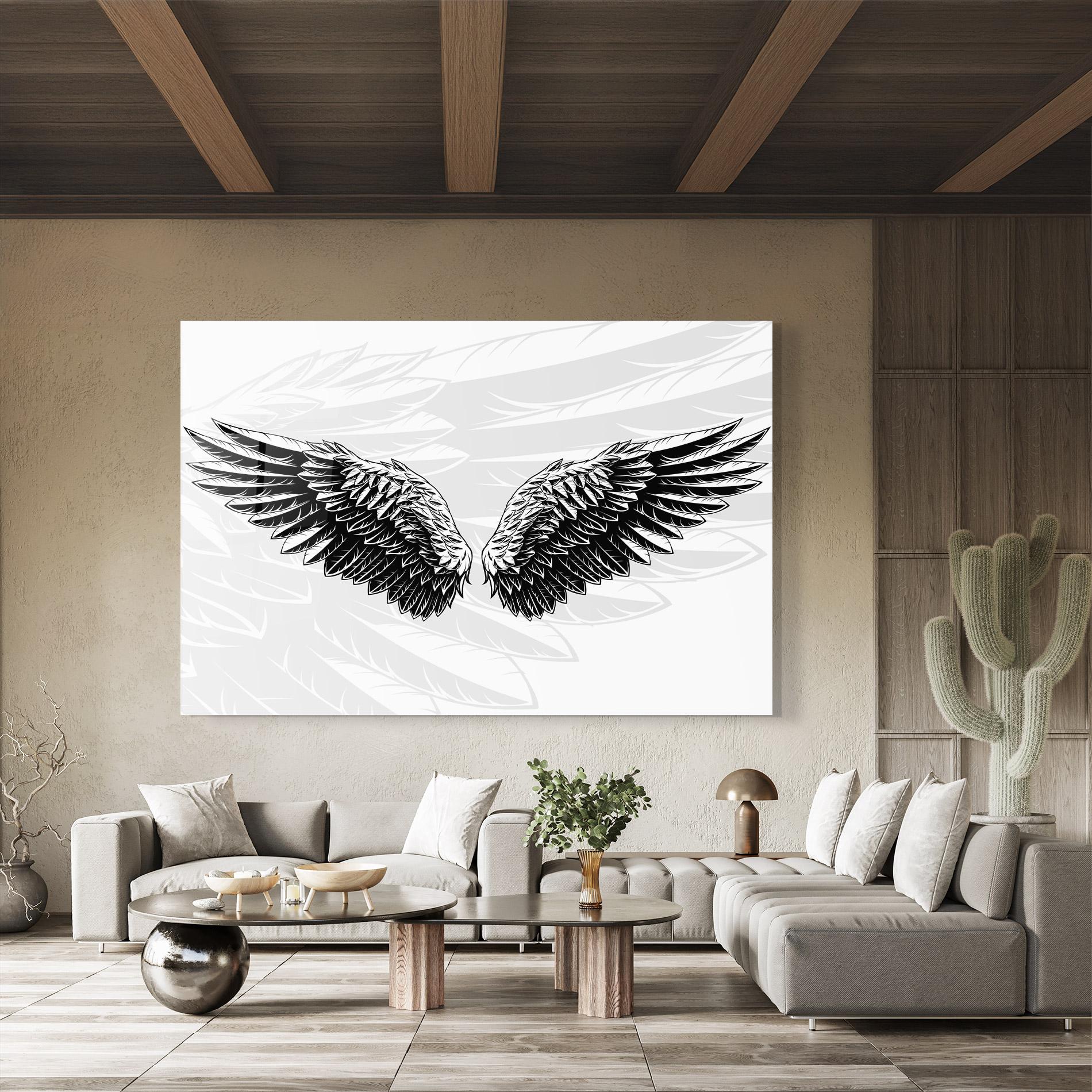 Tablou Sticla Angel Wings mockup 8