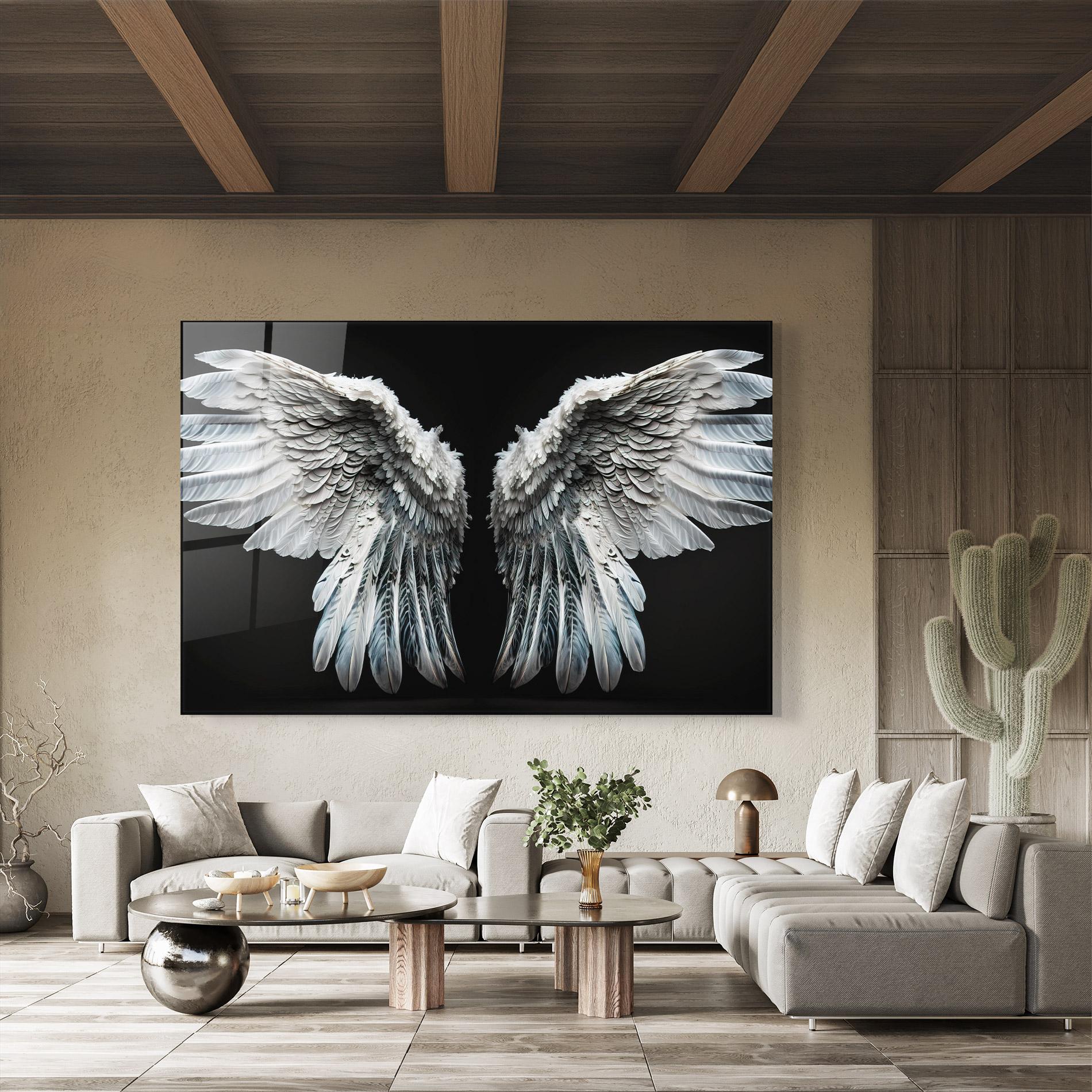 Tablou Sticla Big Angel Wings mockup 8