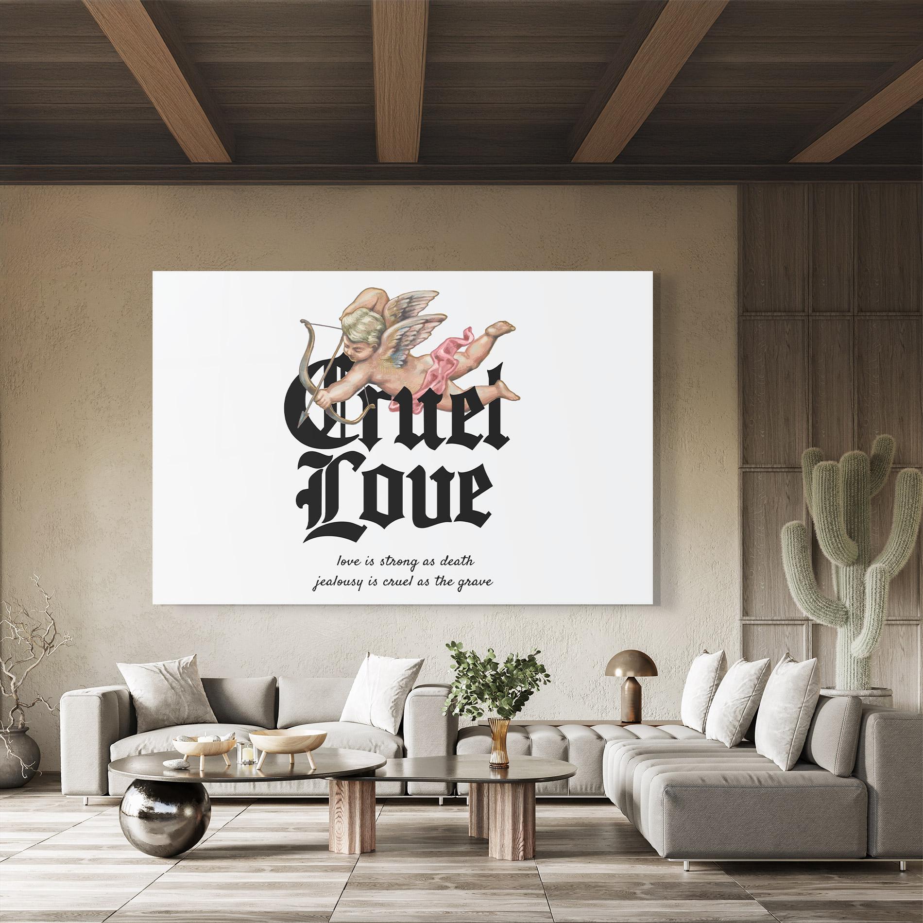 Tablou Sticla Cruel Love mockup 8