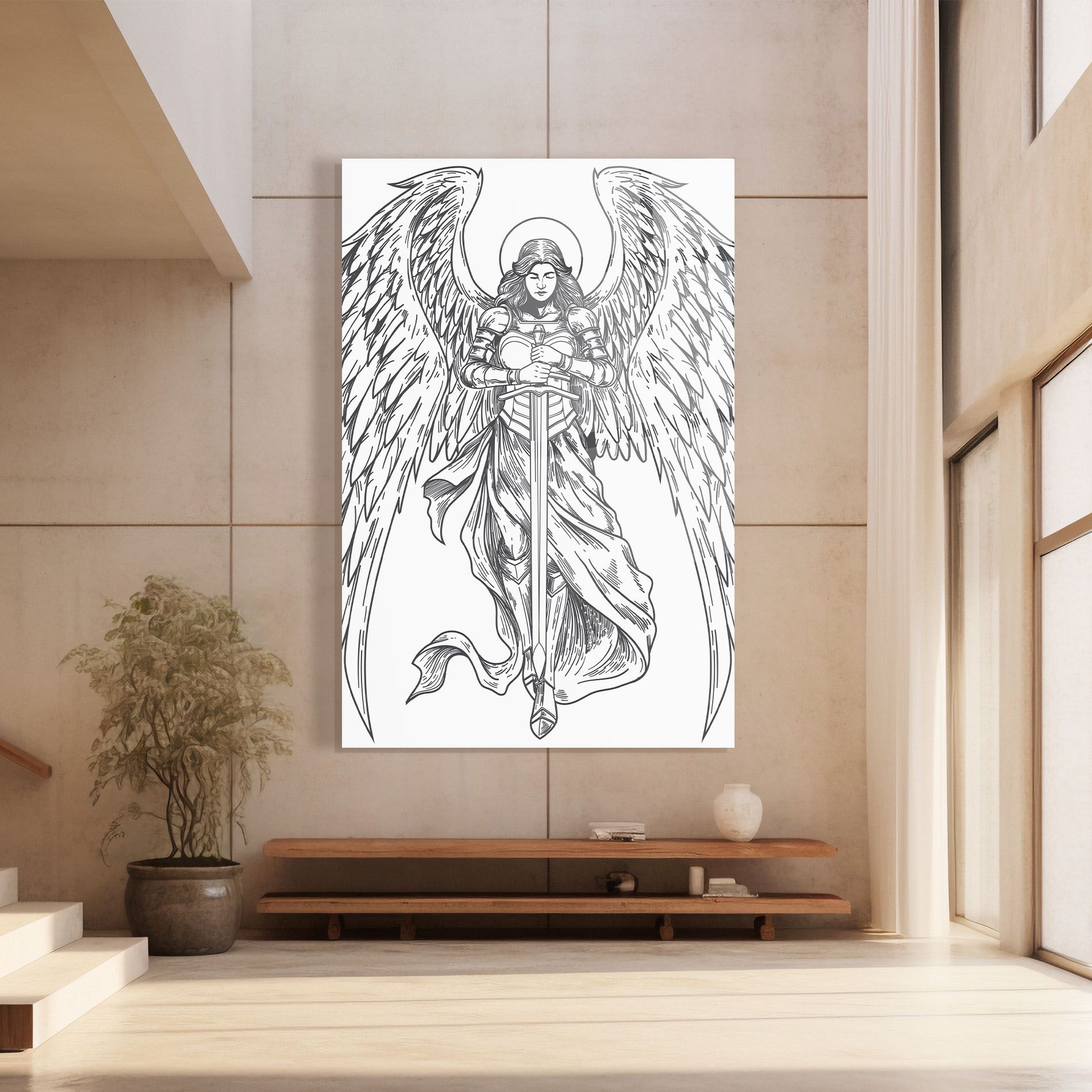Grey Line Angel mockup 8