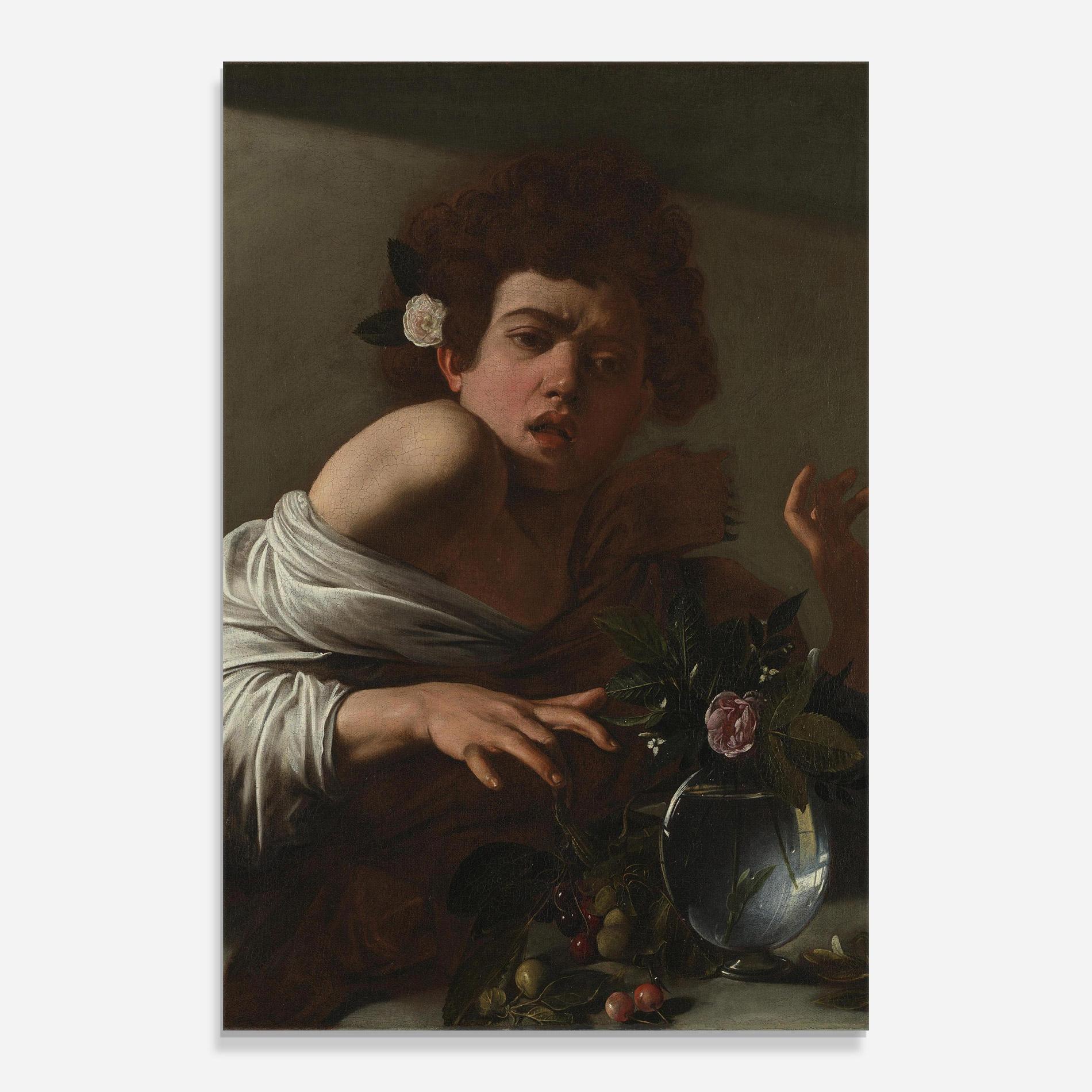 Tablou Sticla Boy Bitten By A Lizard mockup 0