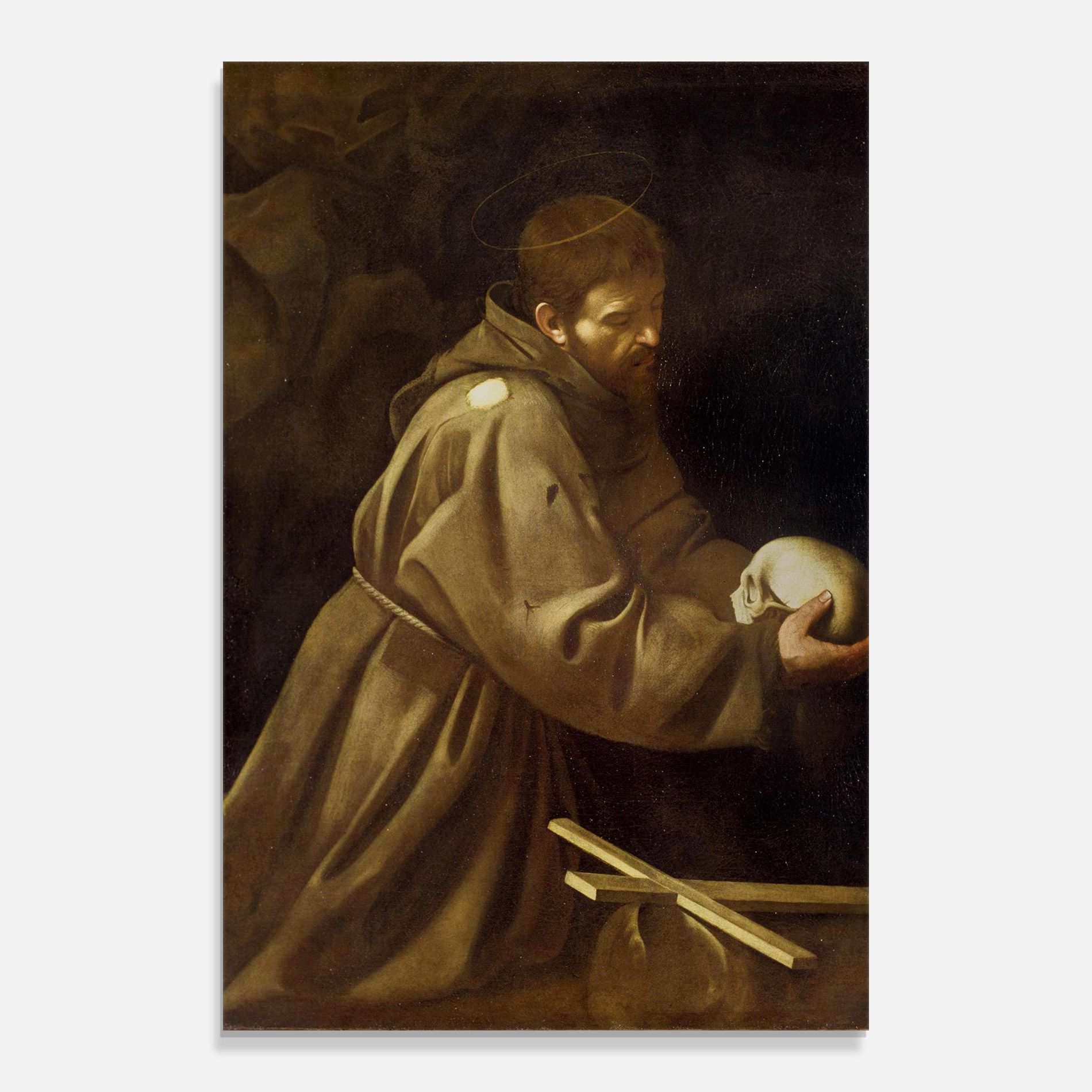 Caravaggio Francis Prayer mockup 0