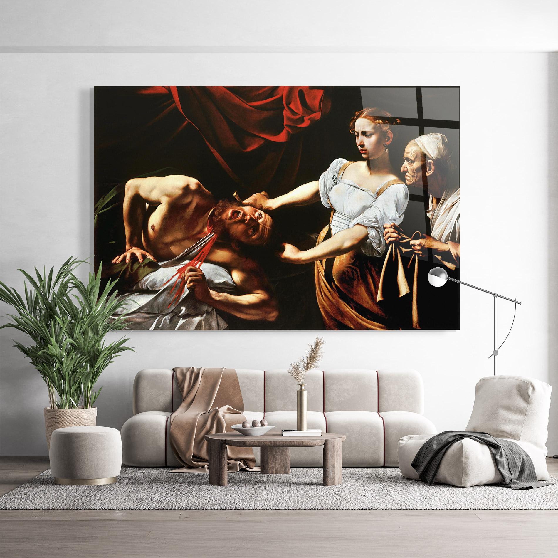 Tablou Sticla Judith Beheading mockup 9