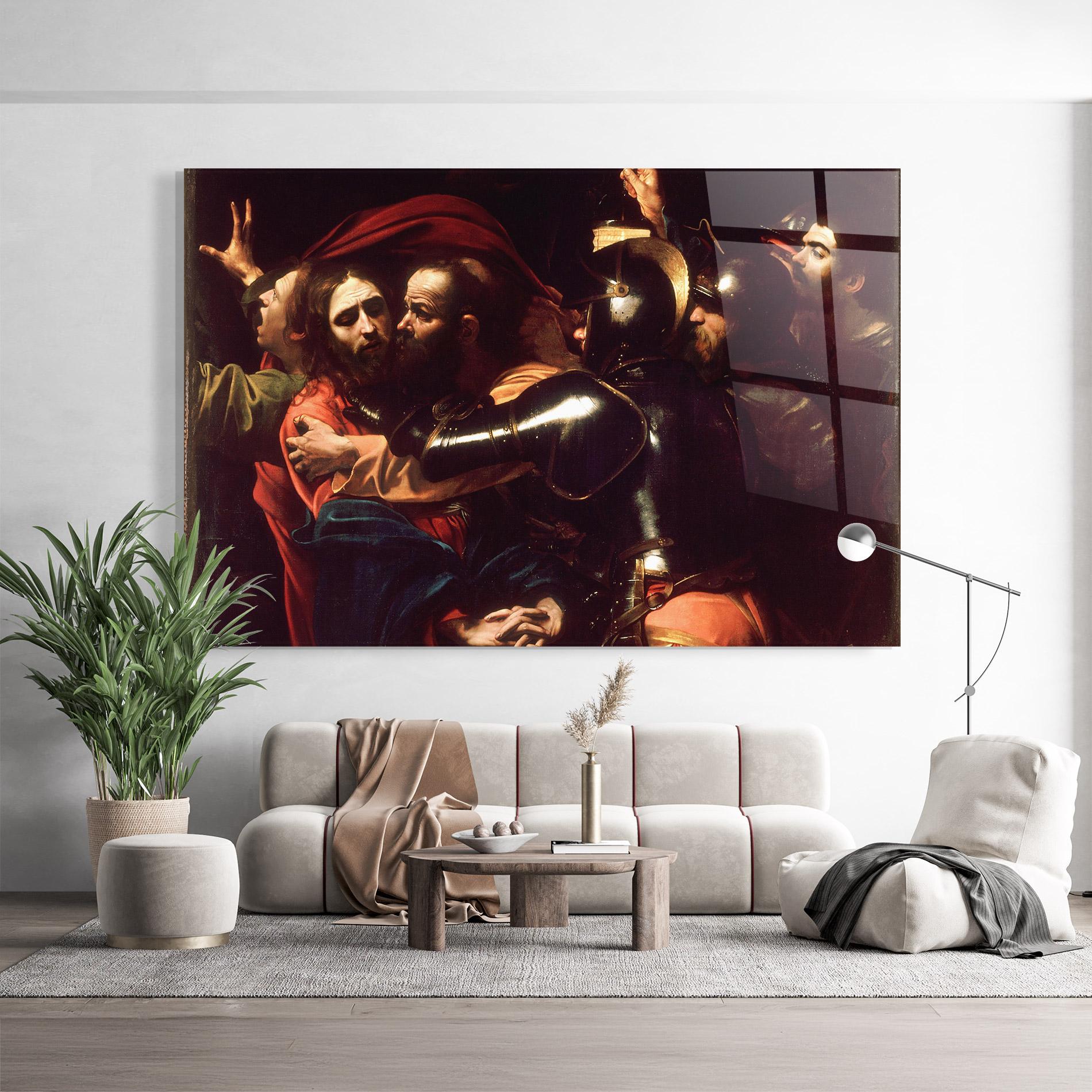 Tablou Sticla The Taking Of Christ mockup 9