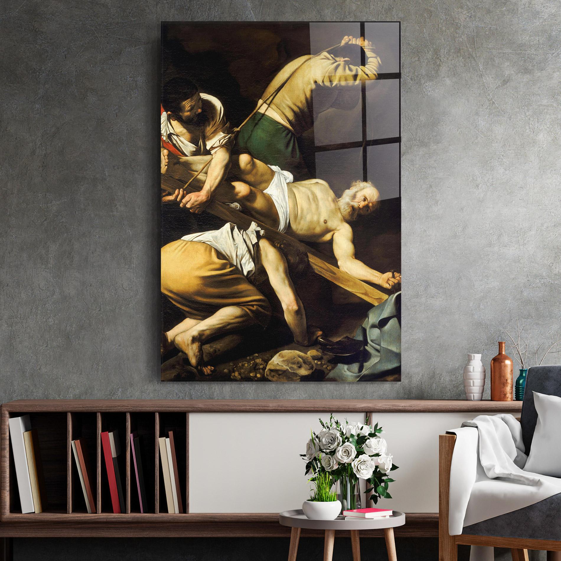 Tablou Sticla Crucifixion Of Saint Peter mockup 2