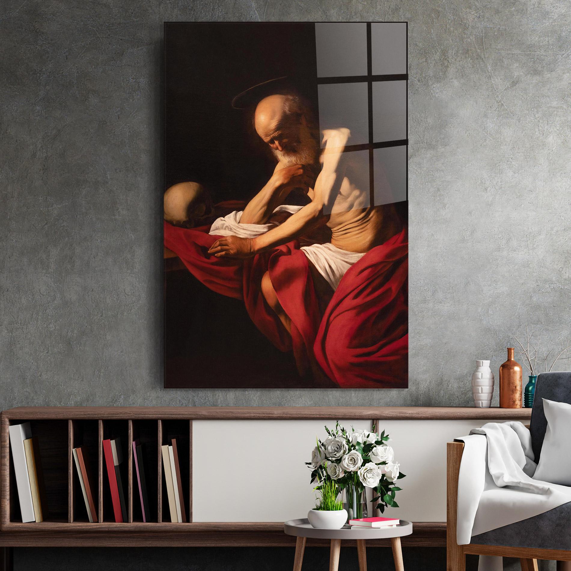 Tablou Sticla Sant Jeroni Penitent mockup 2