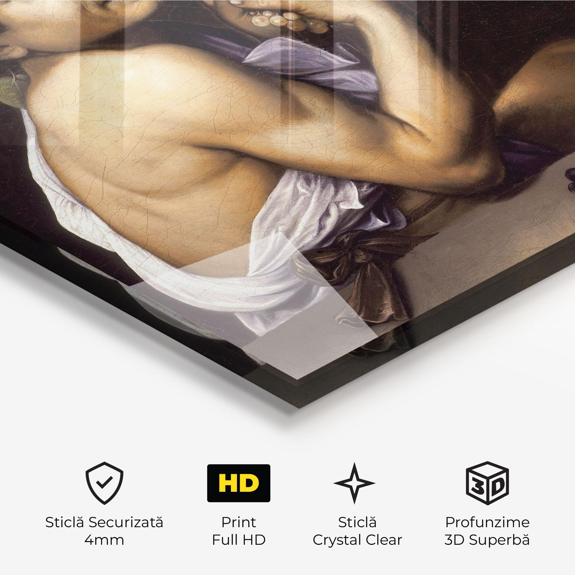 Tablou Sticla Young Sick Bacchus mockup 3