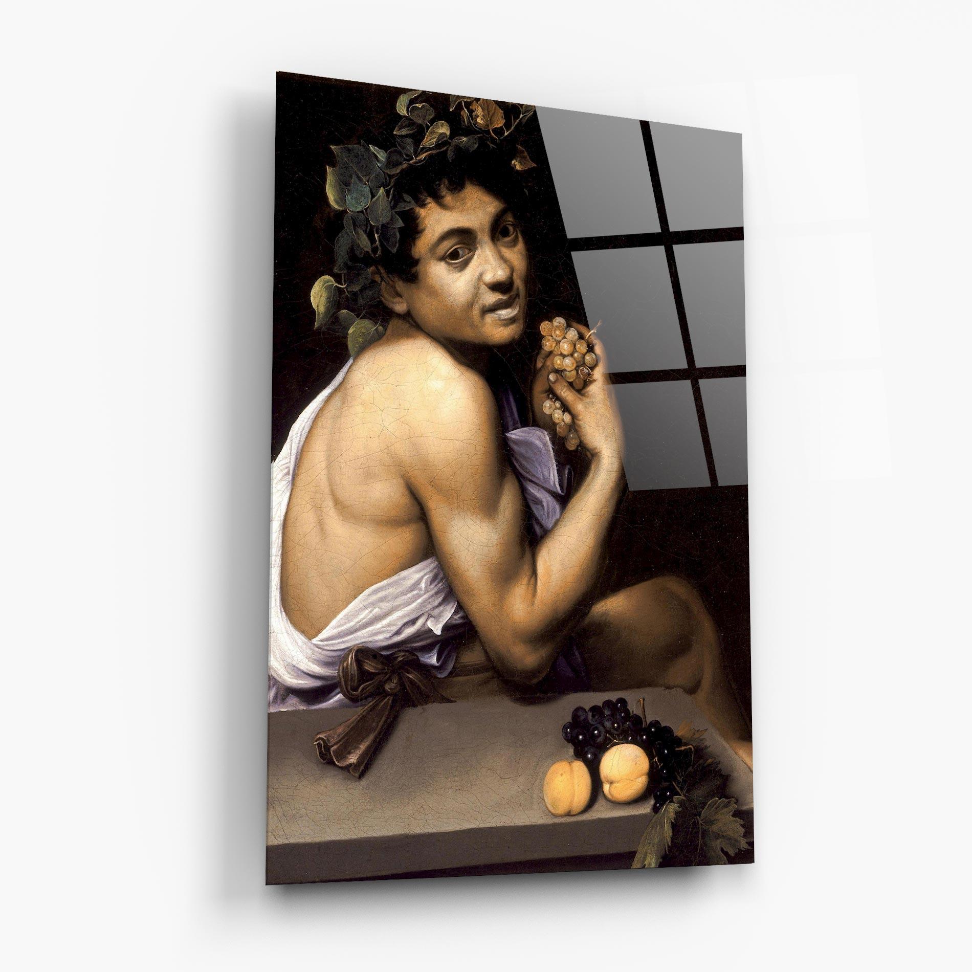Tablou Sticla Young Sick Bacchus mockup 6