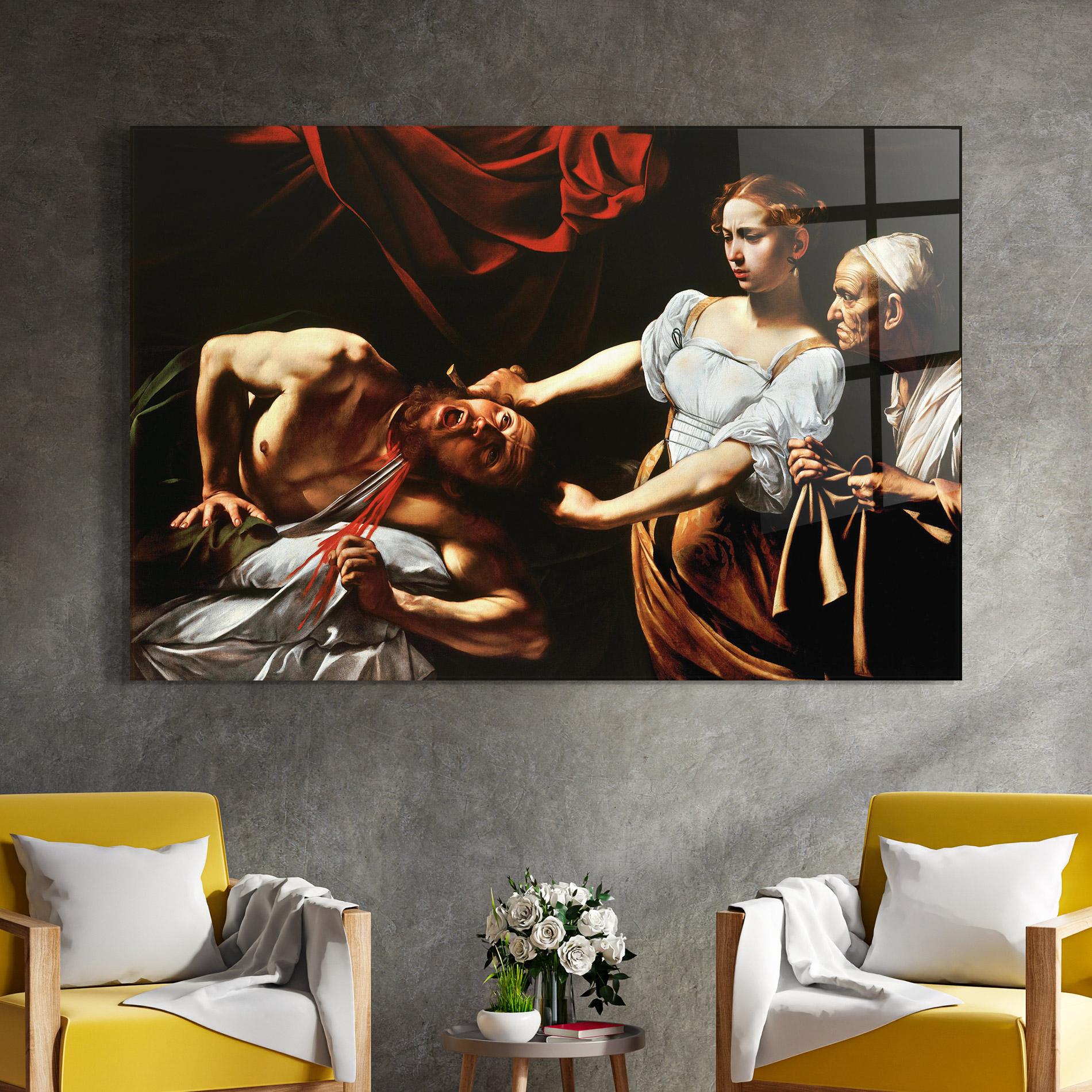 Tablou Sticla Judith Beheading mockup 4