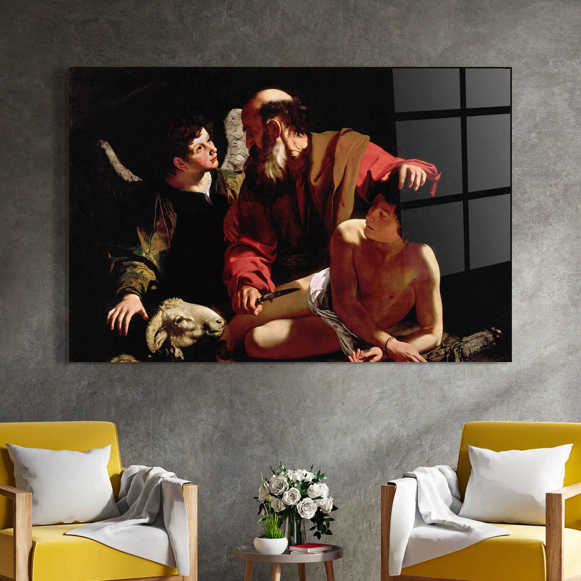 Tablou Sticla Sacrifice Of Isaac mockup 4