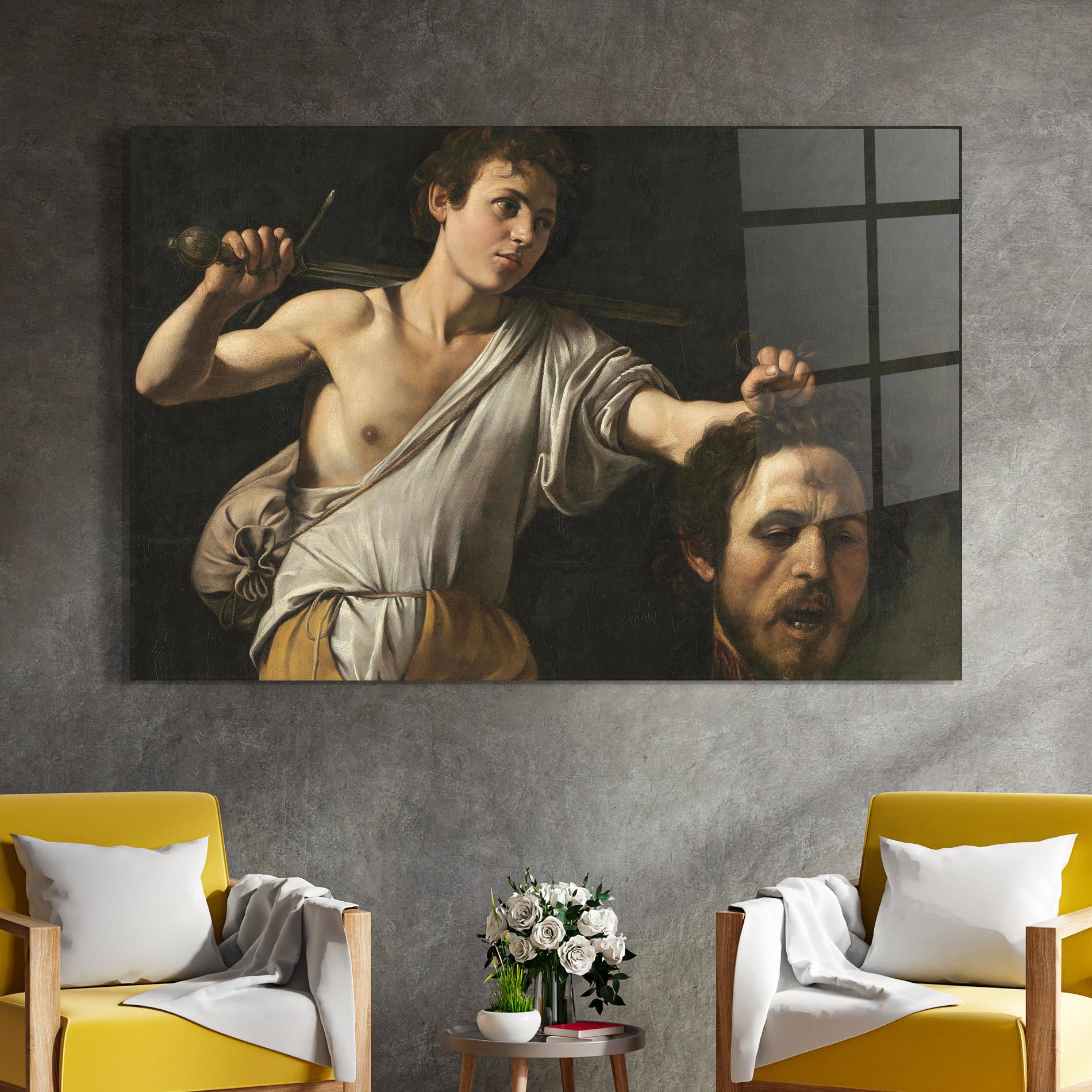 Tablou Sticla The Head Of Goliath mockup 4