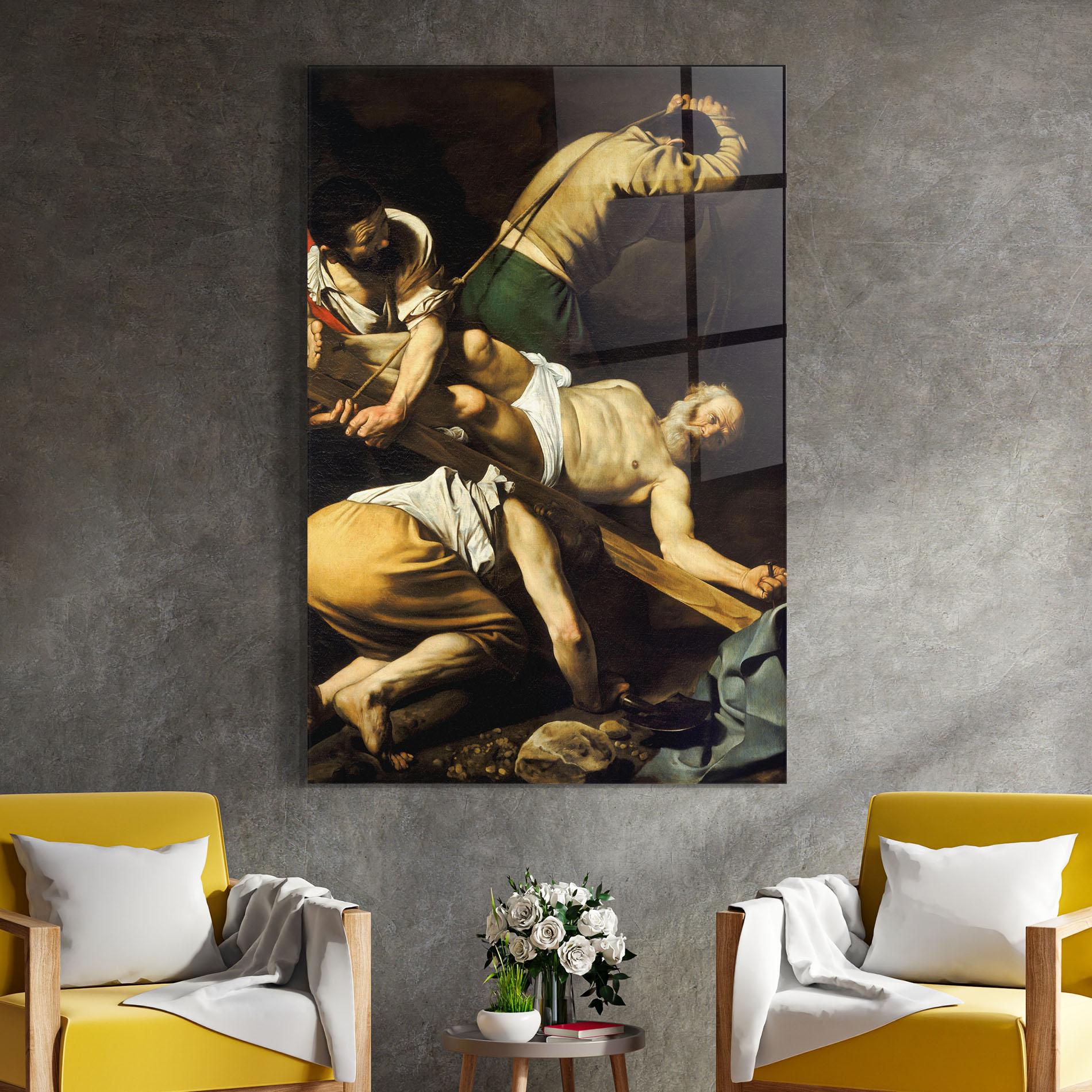 Tablou Sticla Crucifixion Of Saint Peter mockup 4