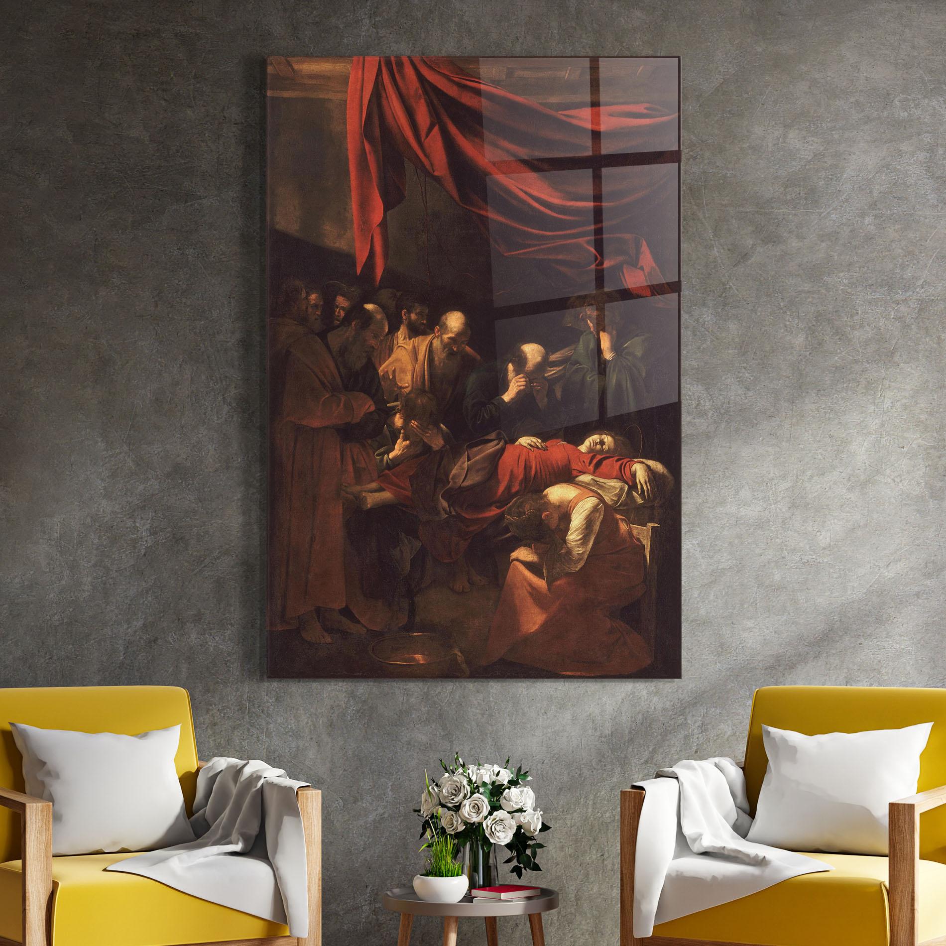 Tablou Sticla Death Of The Virgin mockup 4