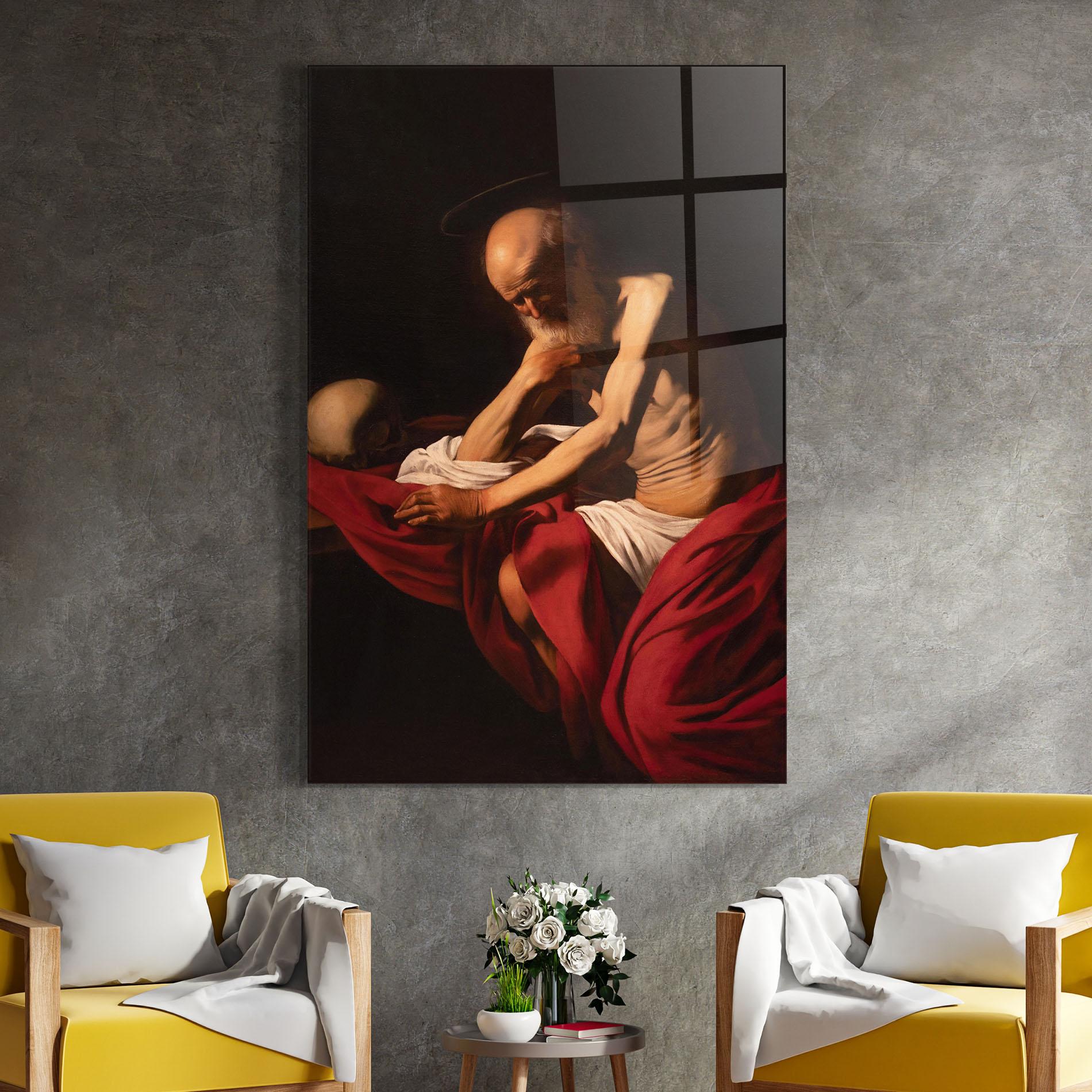 Tablou Sticla Sant Jeroni Penitent mockup 4