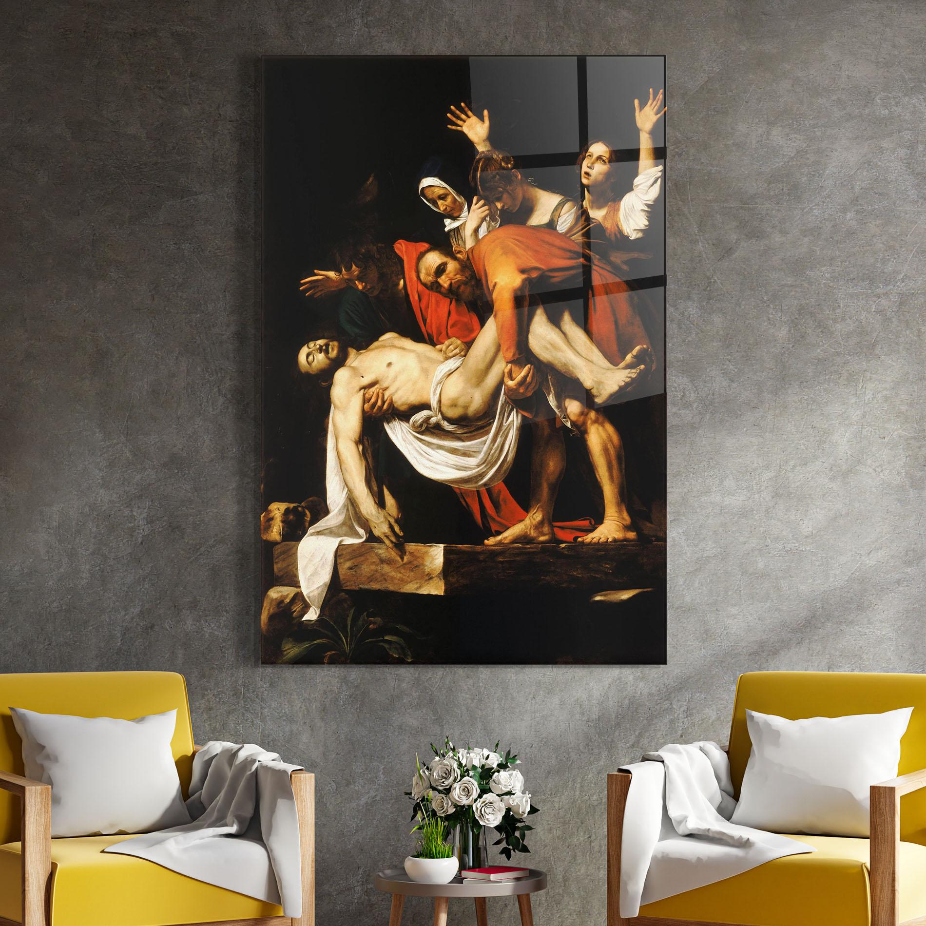 Tablou Sticla The Entombment Of Christ mockup 4