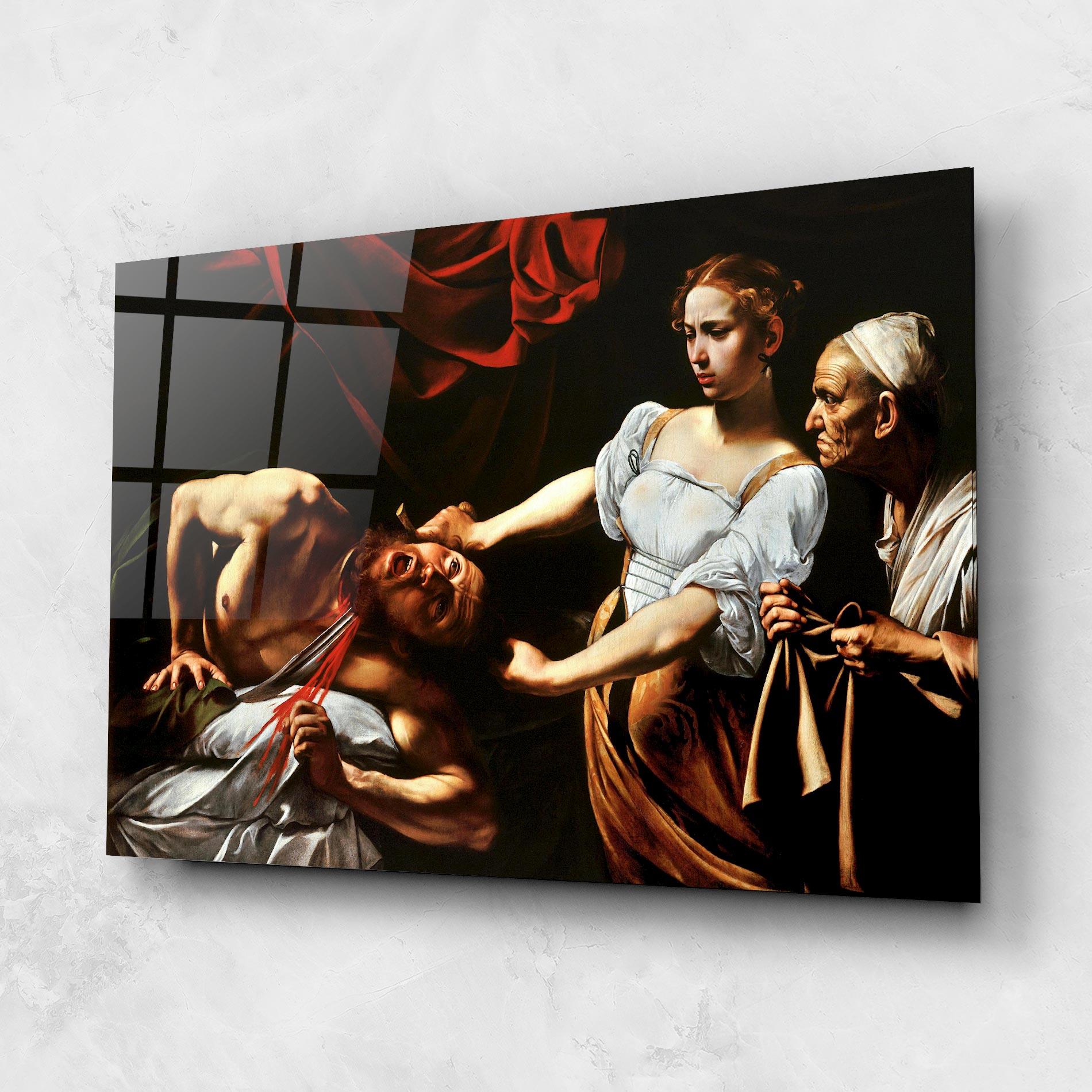 Tablou Sticla Judith Beheading mockup 1