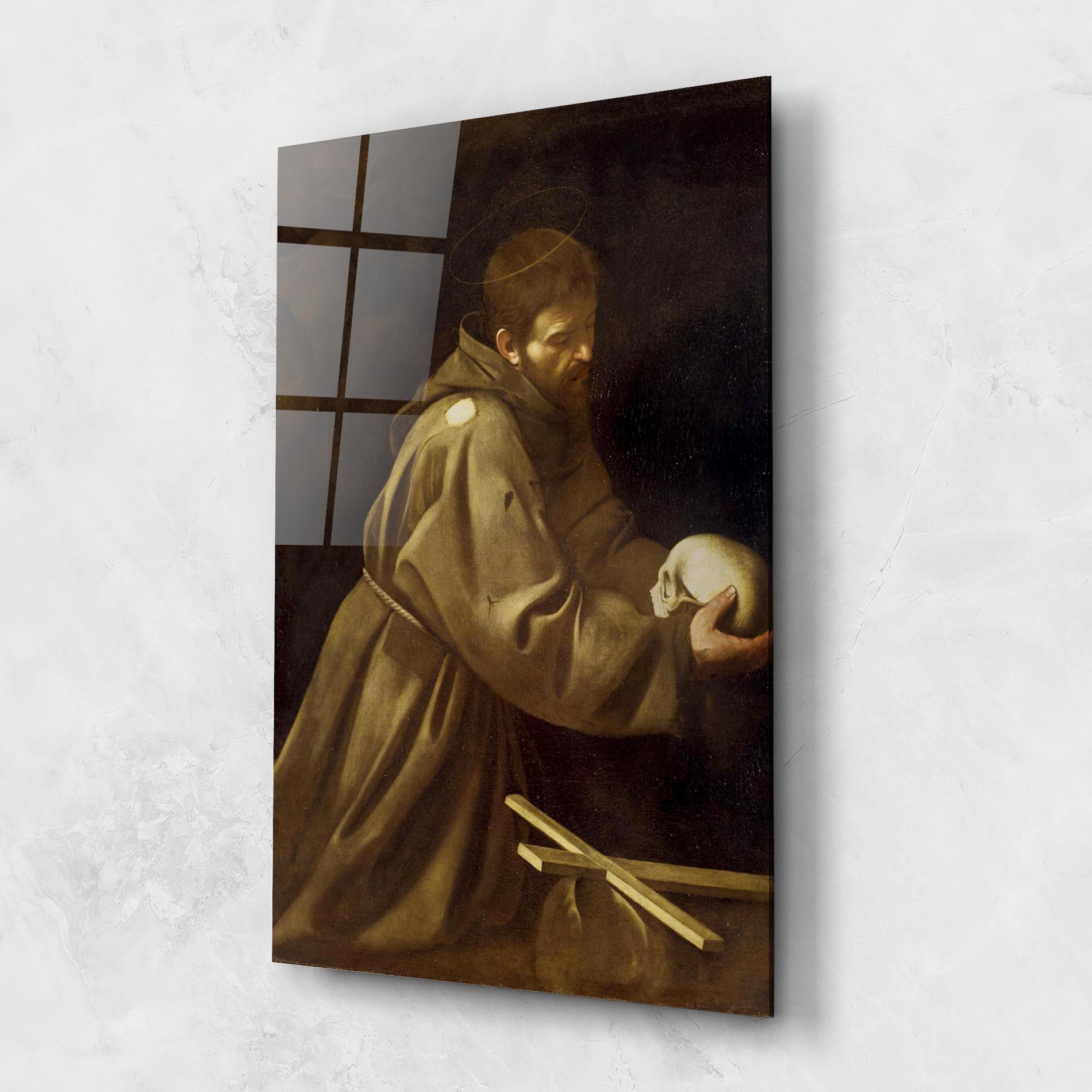 Caravaggio Francis Prayer mockup 1