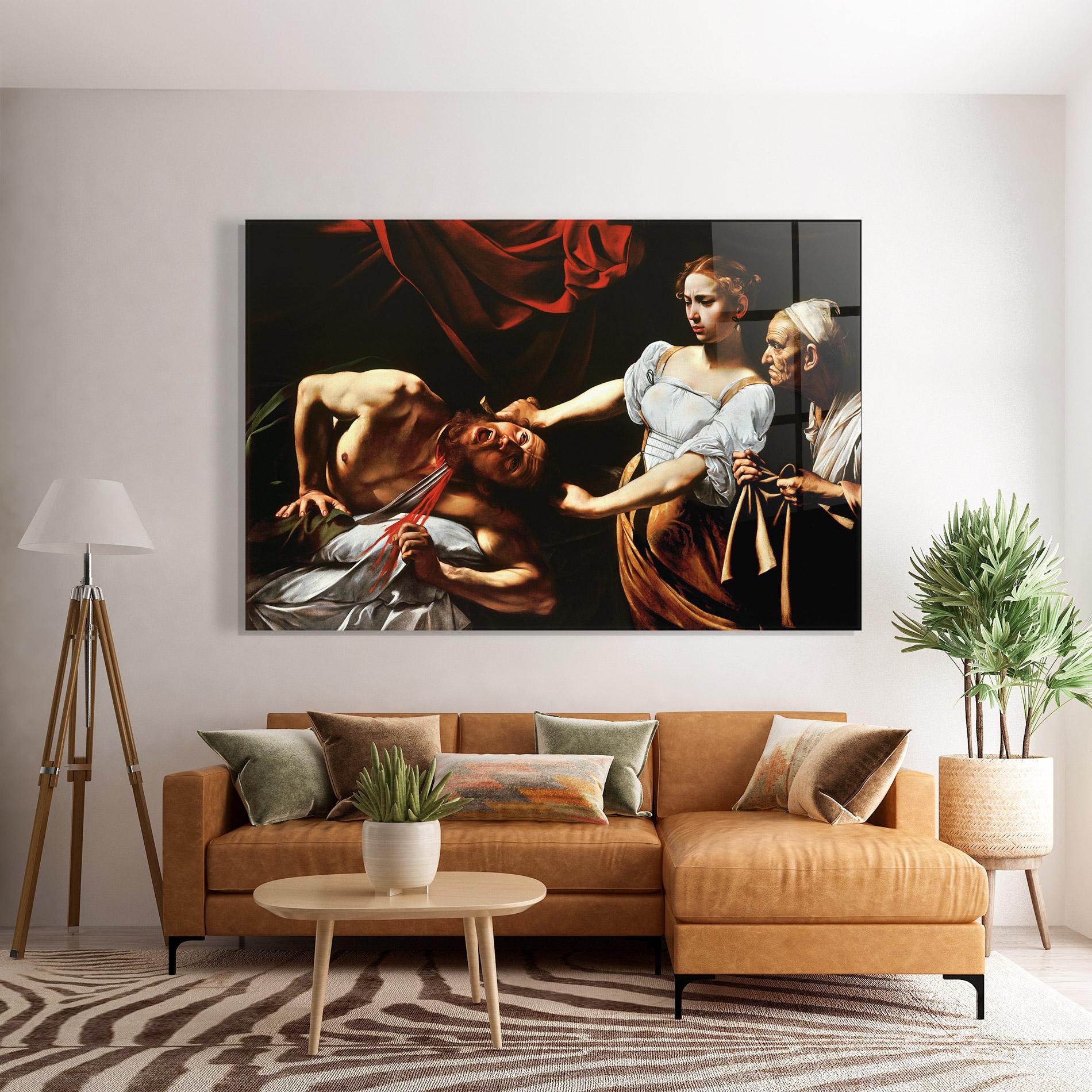 Tablou Sticla Judith Beheading mockup 7