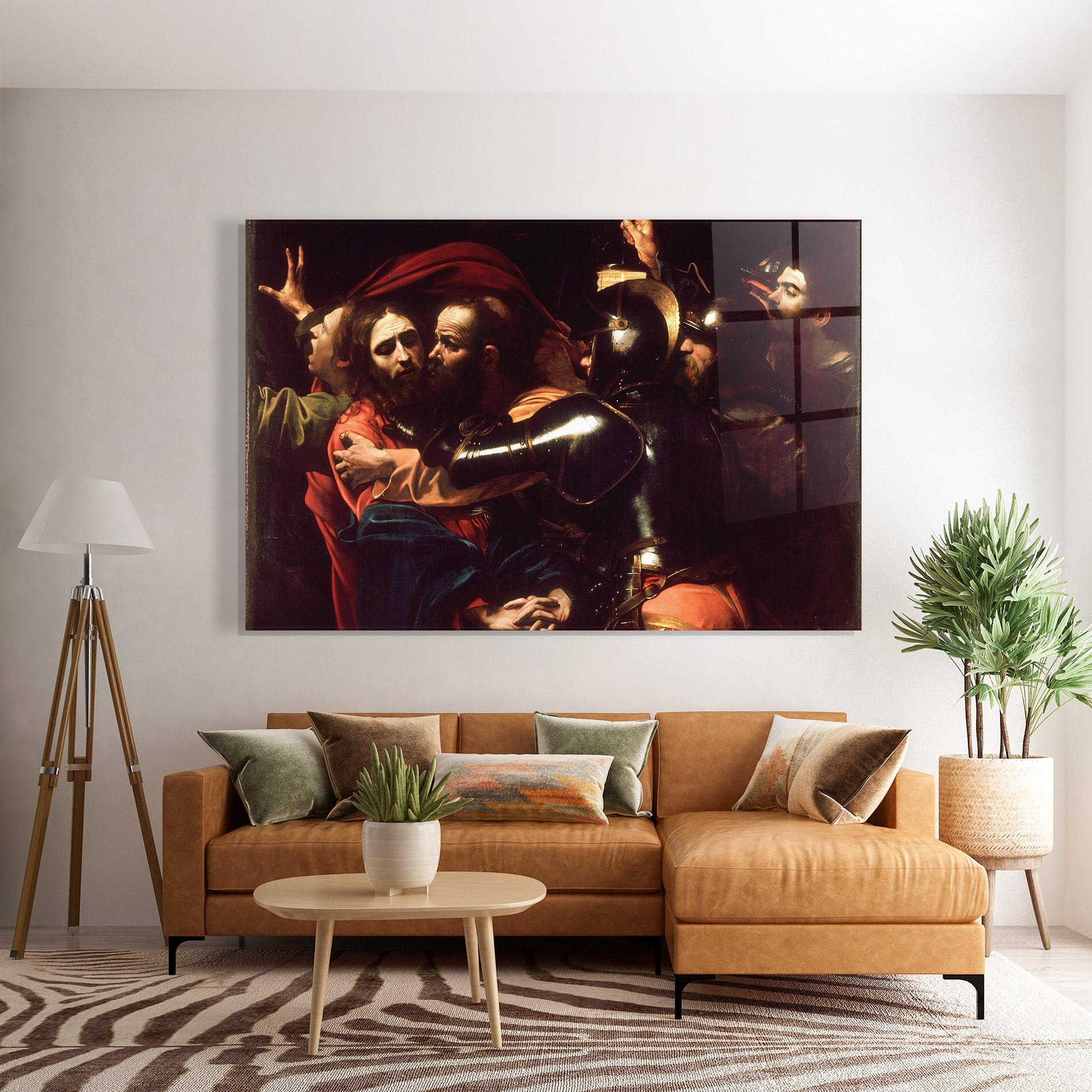 Tablou Sticla The Taking Of Christ mockup 7