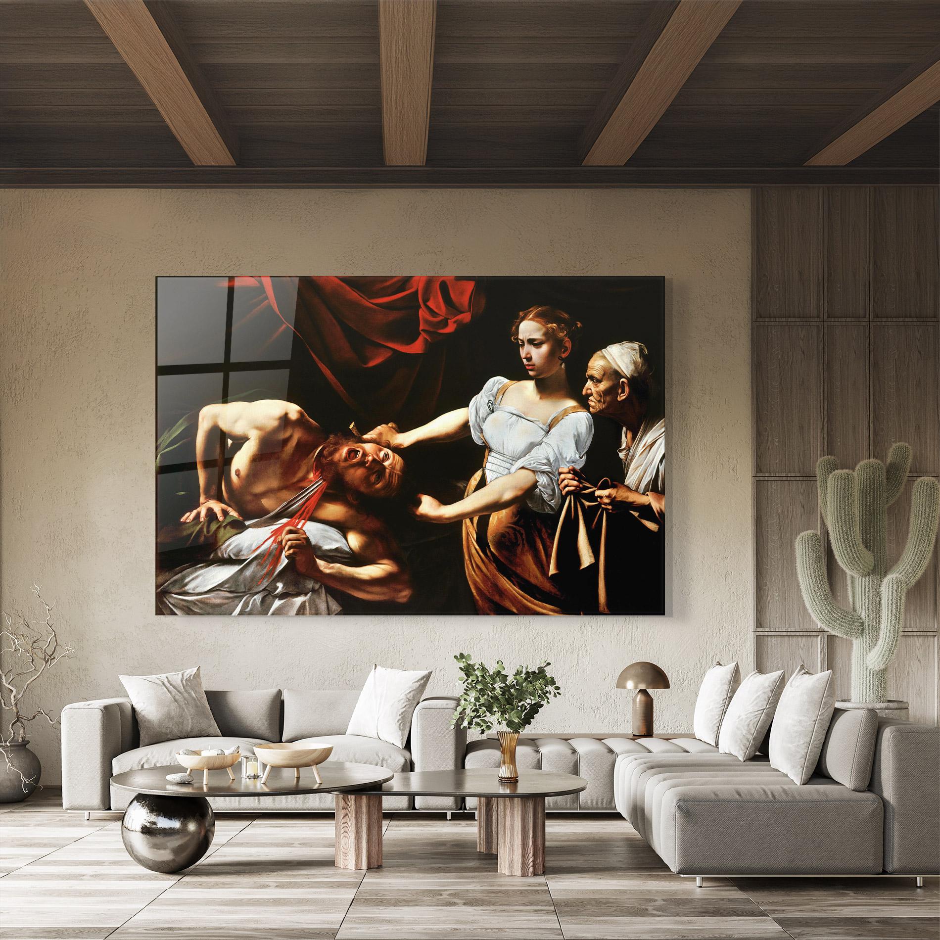 Tablou Sticla Judith Beheading mockup 8