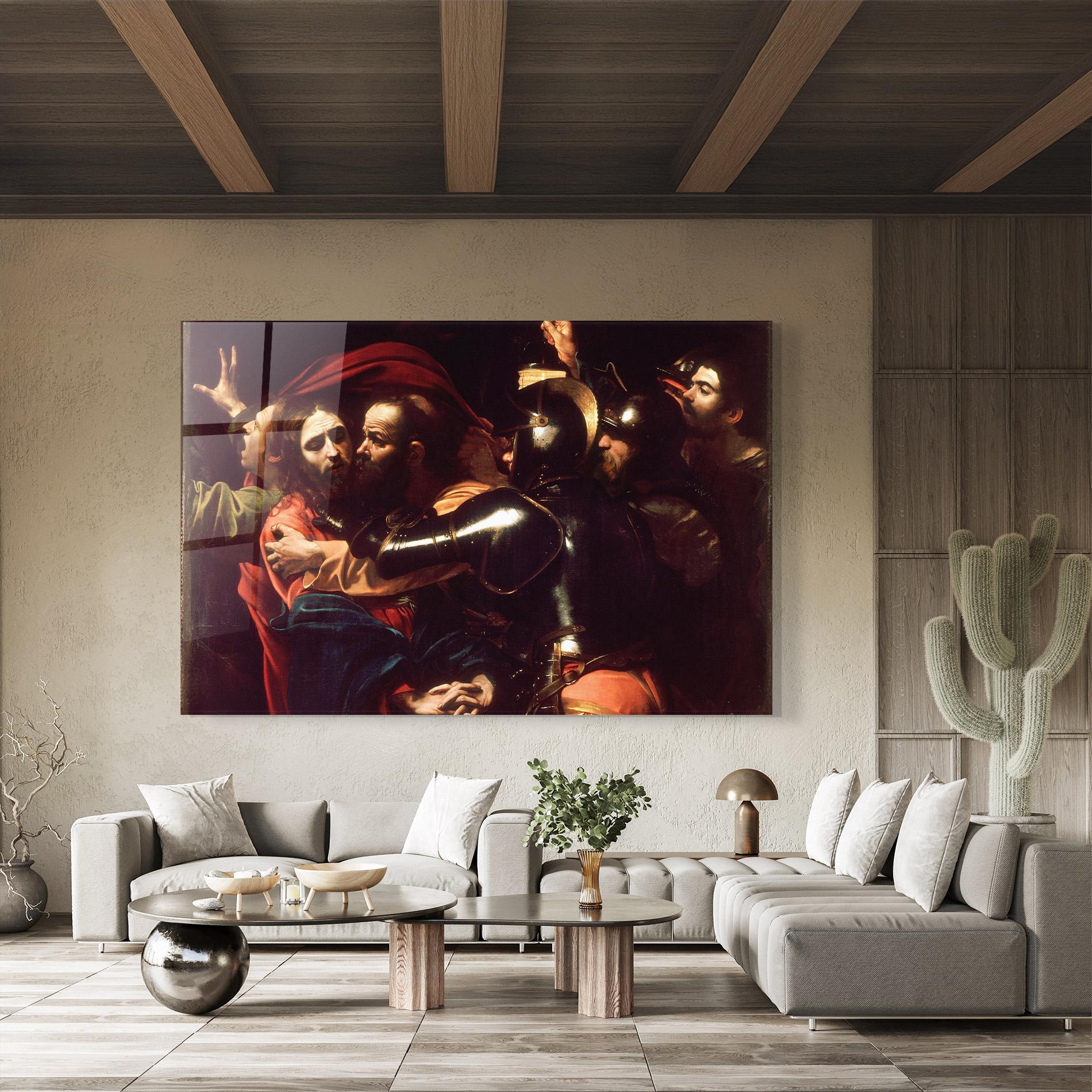 Tablou Sticla The Taking Of Christ mockup 8