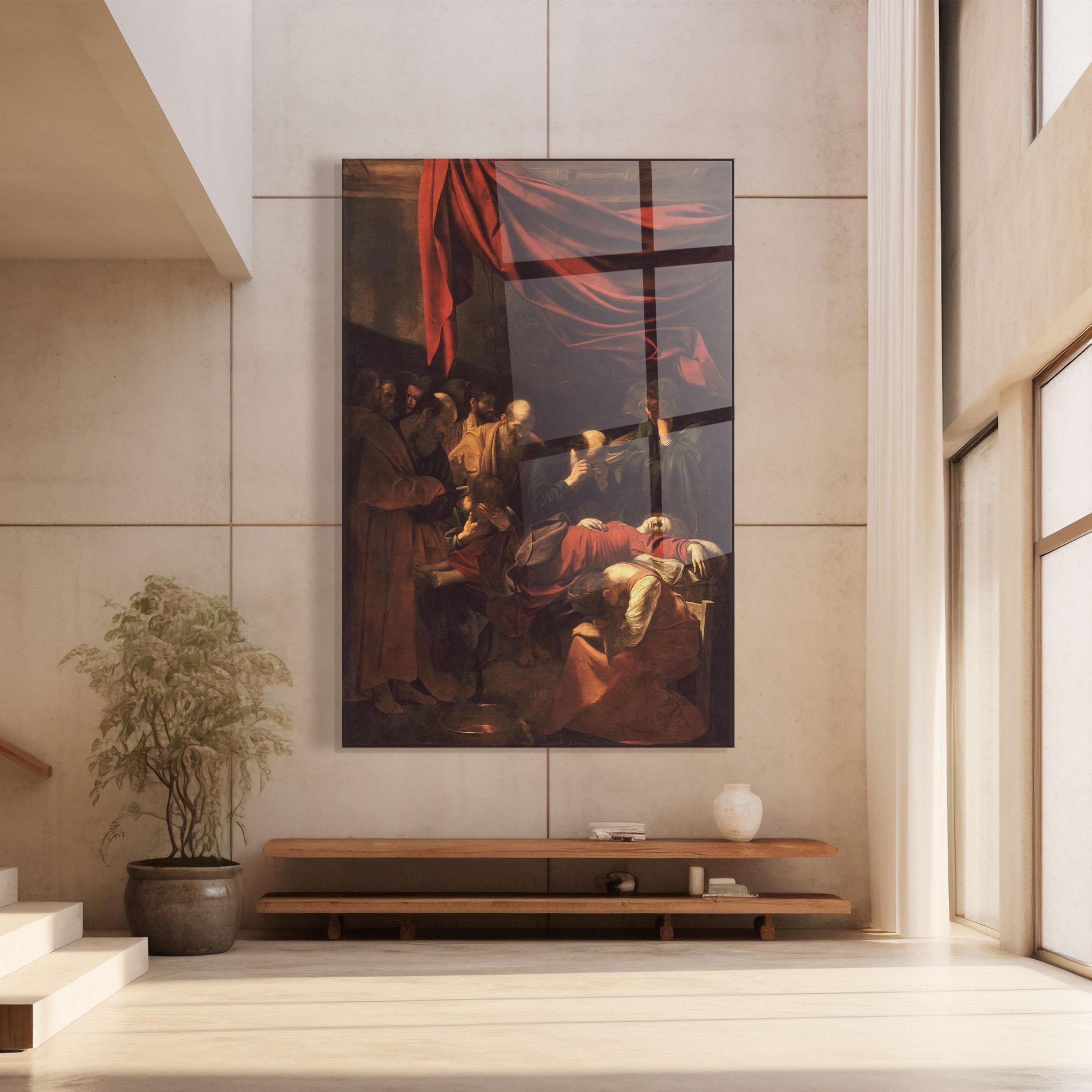 Tablou Sticla Death Of The Virgin mockup 8