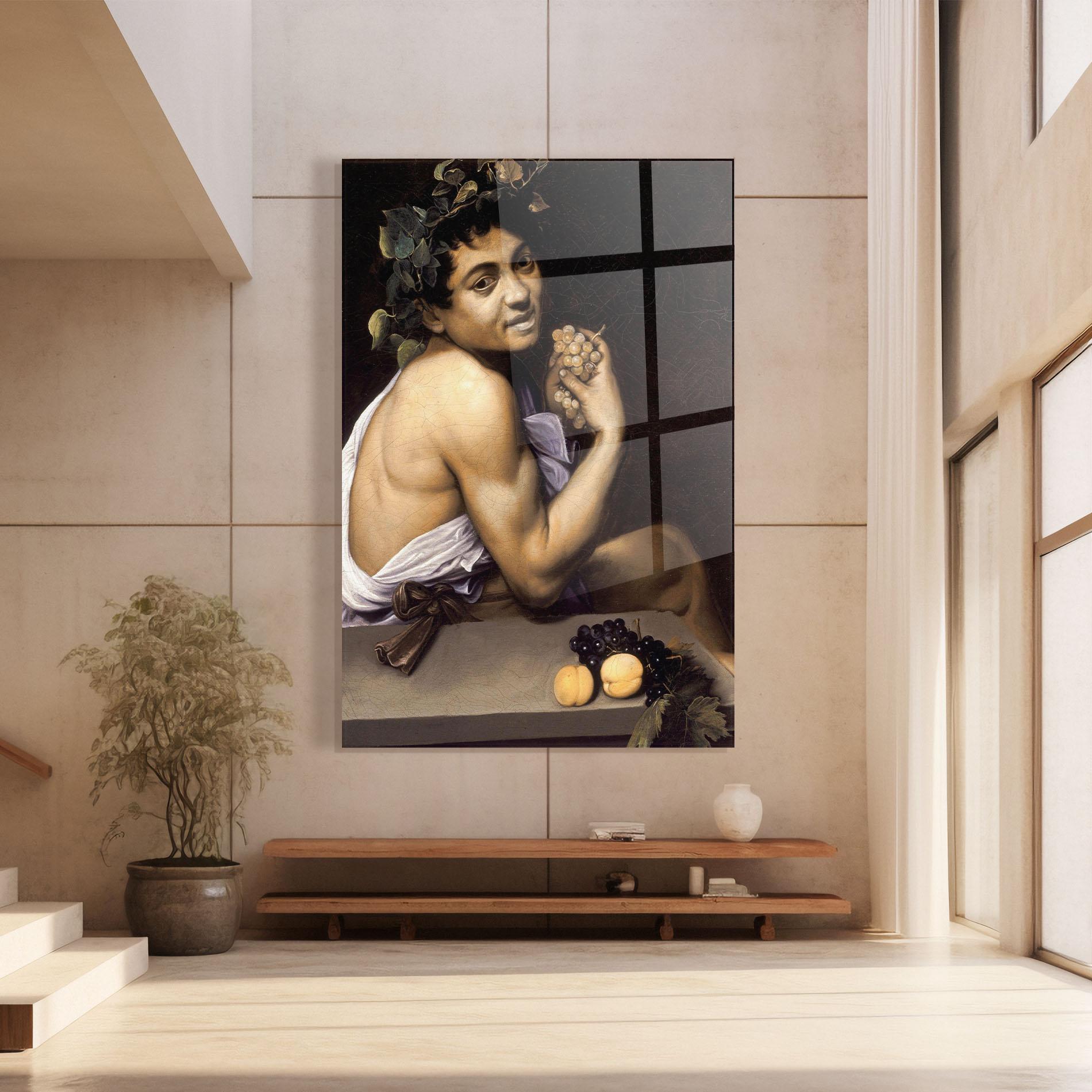 Tablou Sticla Young Sick Bacchus mockup 8