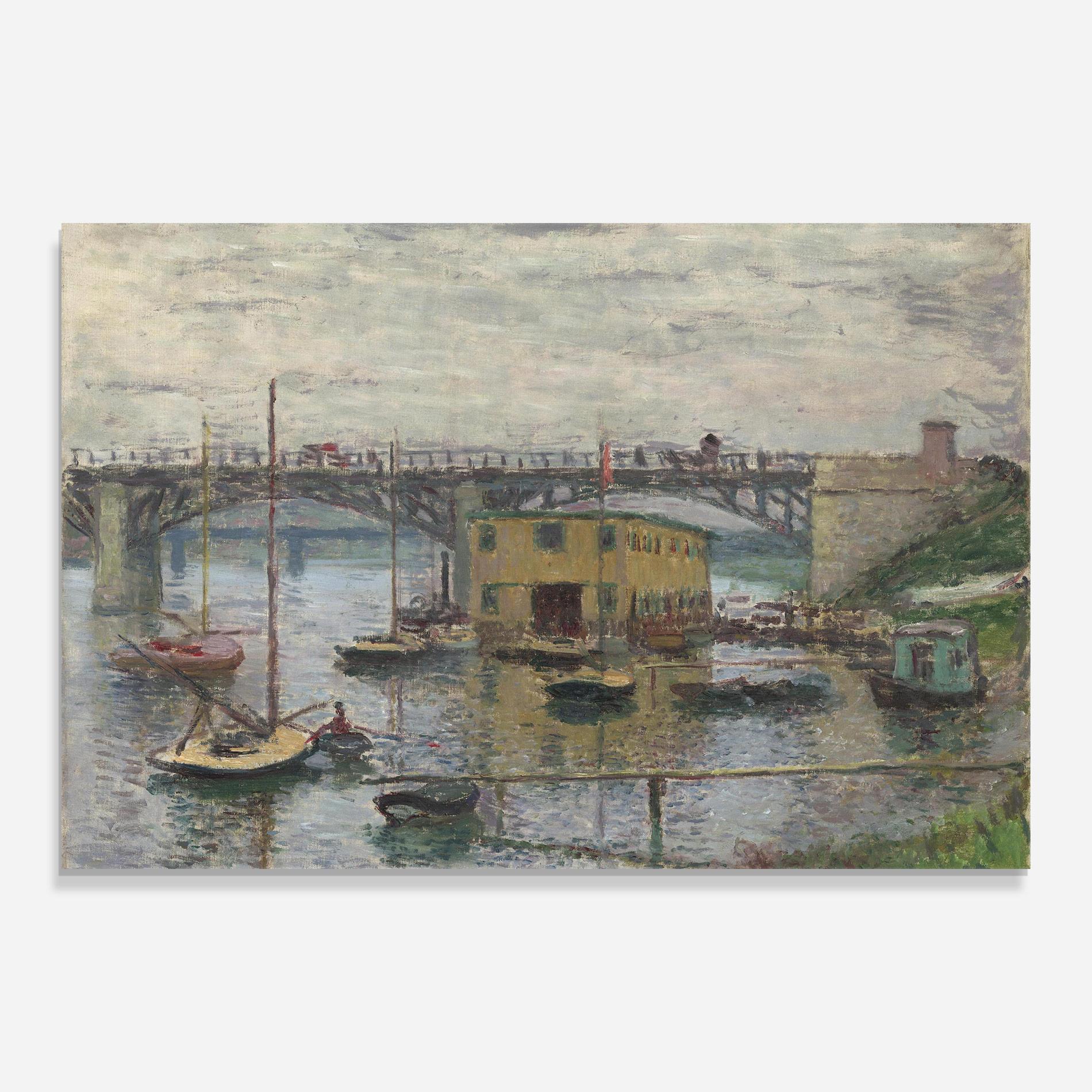 Tablou Sticla Bridge At Argenteuil Monet mockup 0