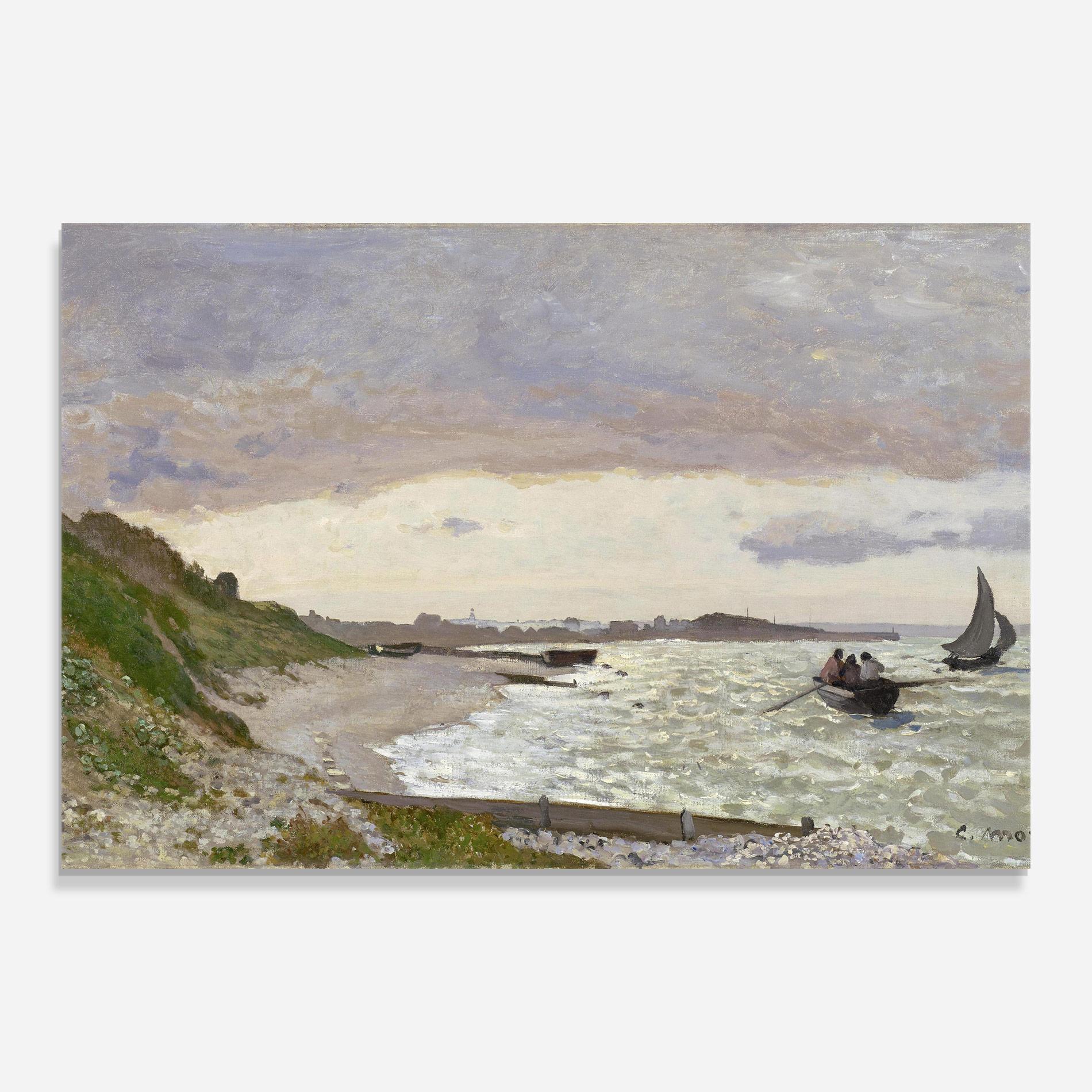 Tablou Sticla Seashore At Sainte Adresse mockup 0