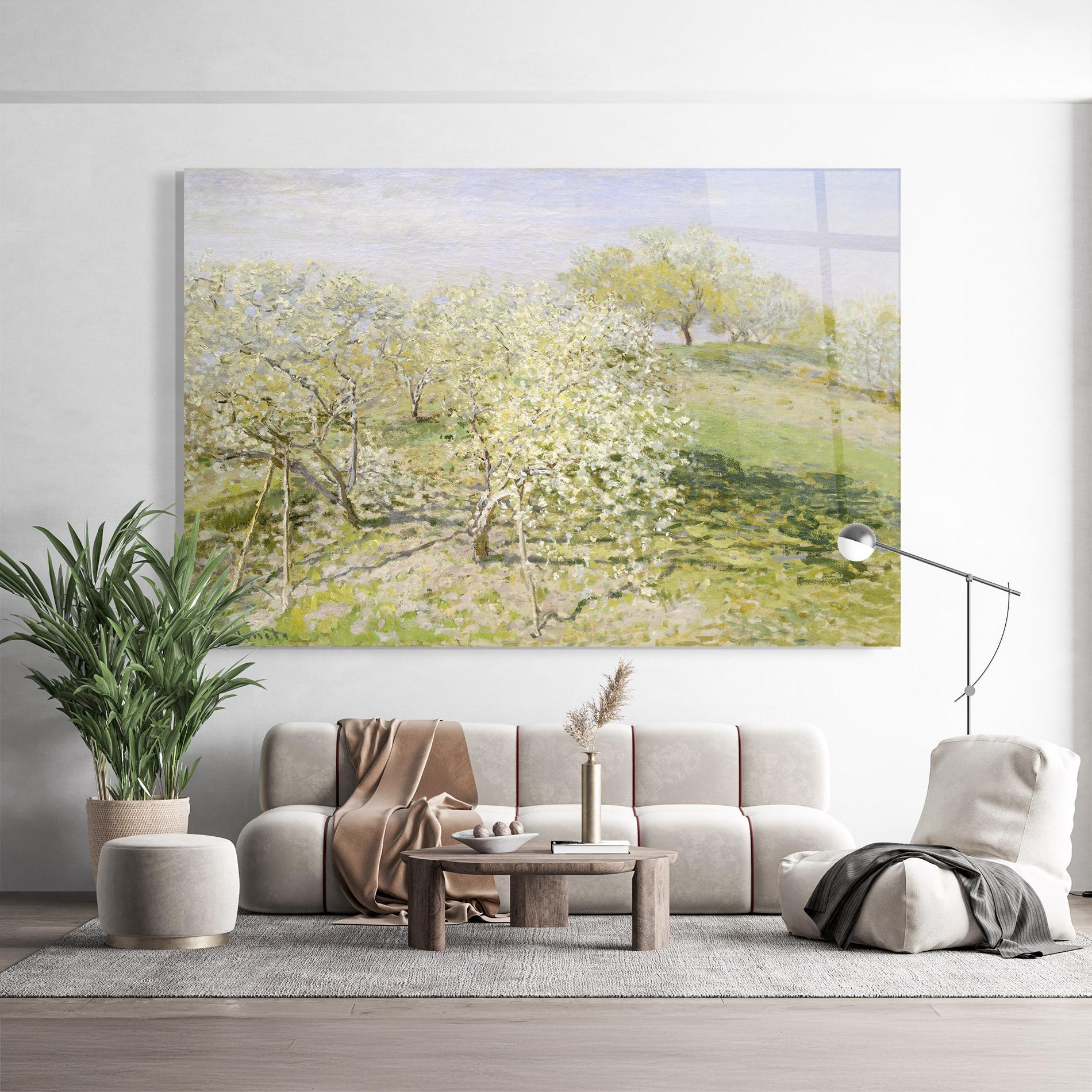 Tablou Sticla Fruit Trees In Bloom mockup 9