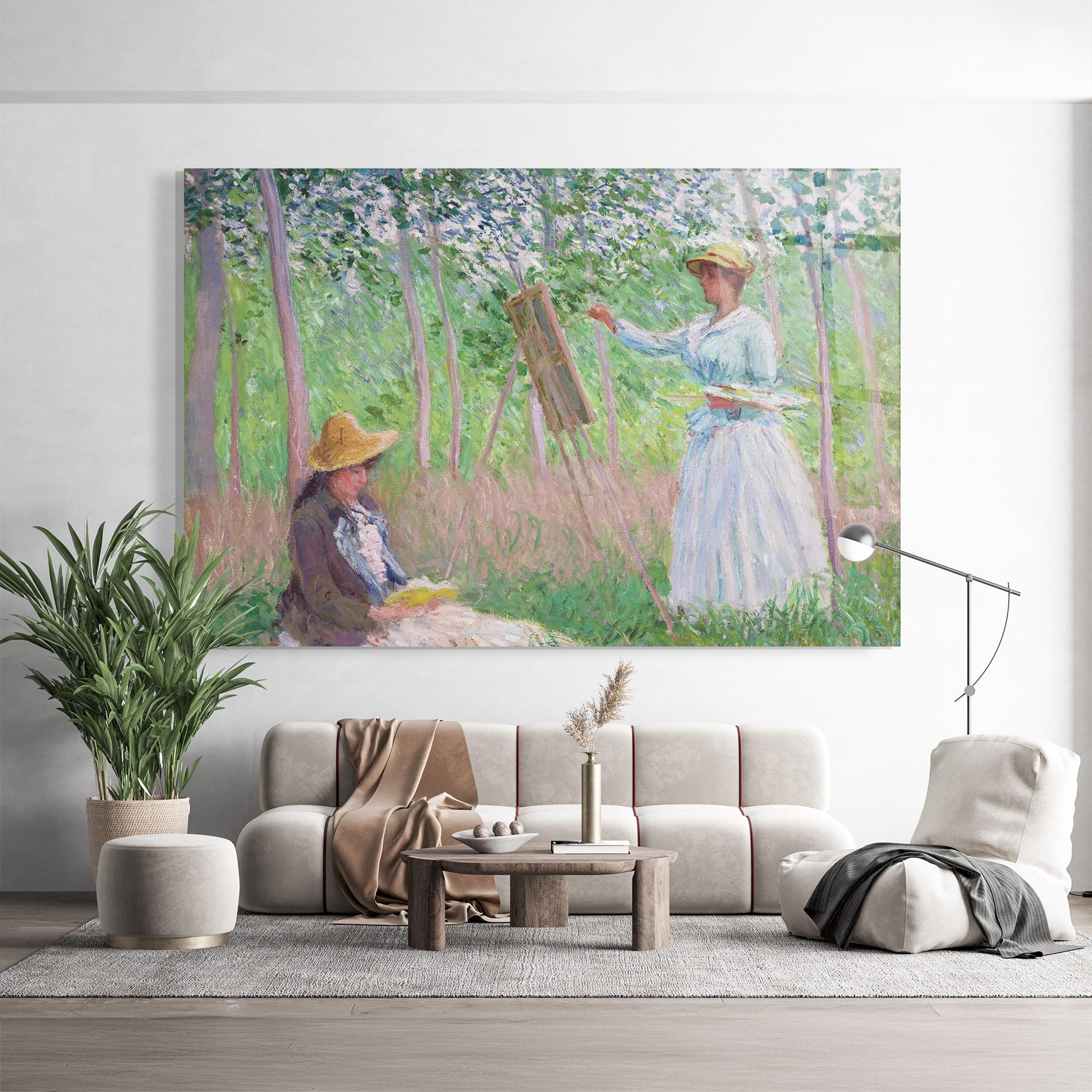 Tablou Sticla In The Woods At Giverny mockup 9