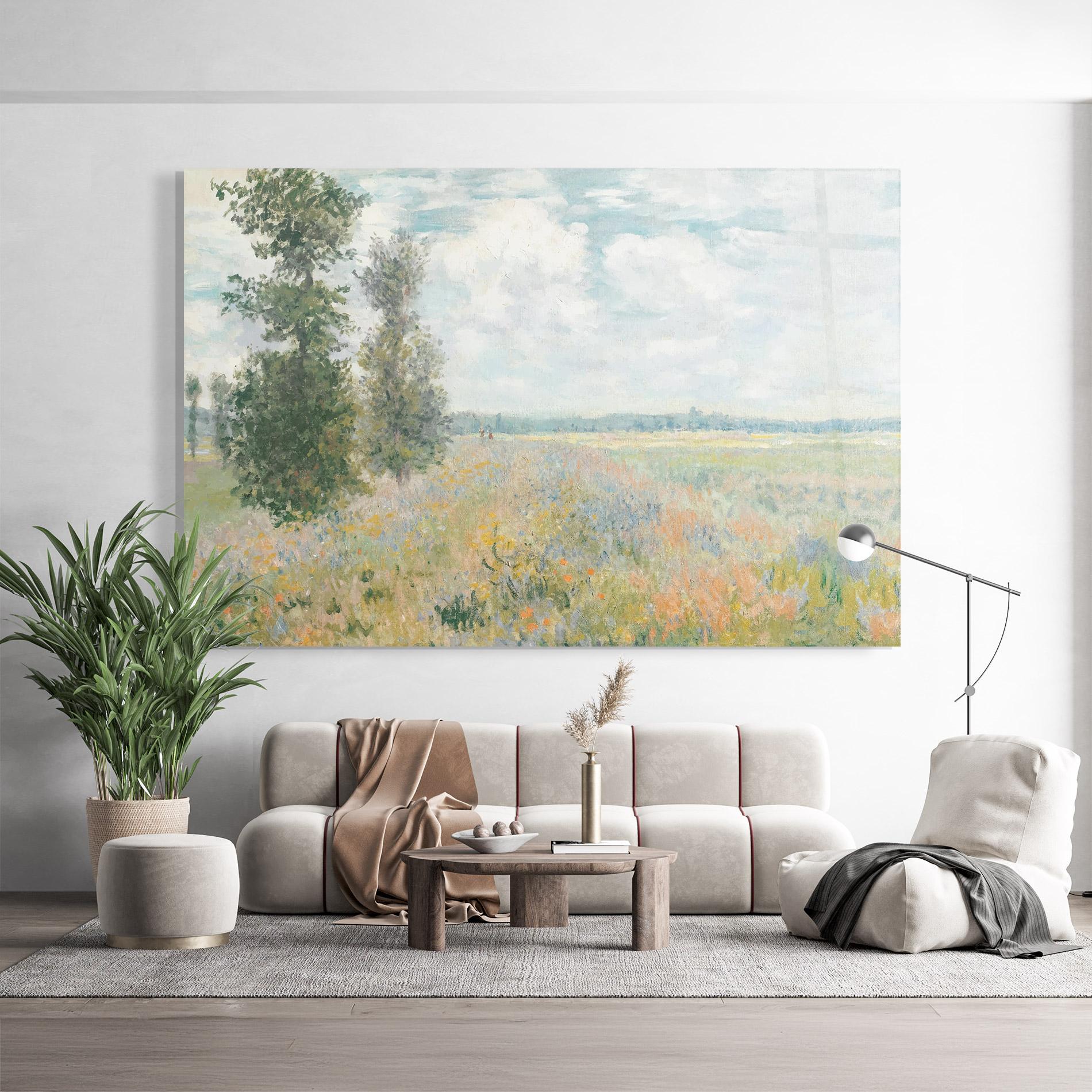 Tablou Sticla Monet's Landscape Background mockup 9