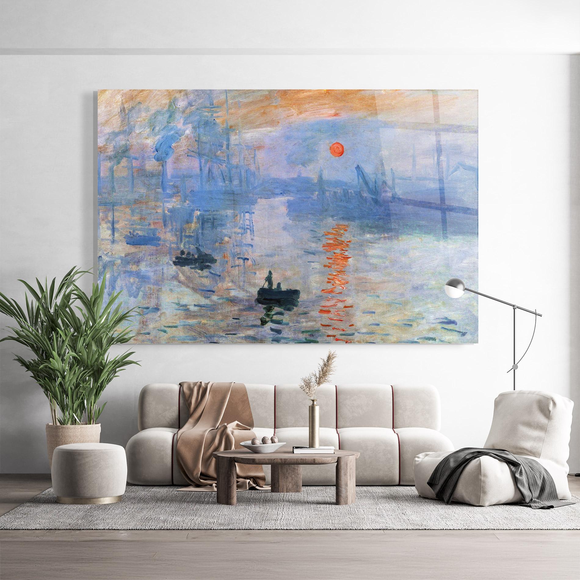 Tablou Sticla Monet Impressionist mockup 9