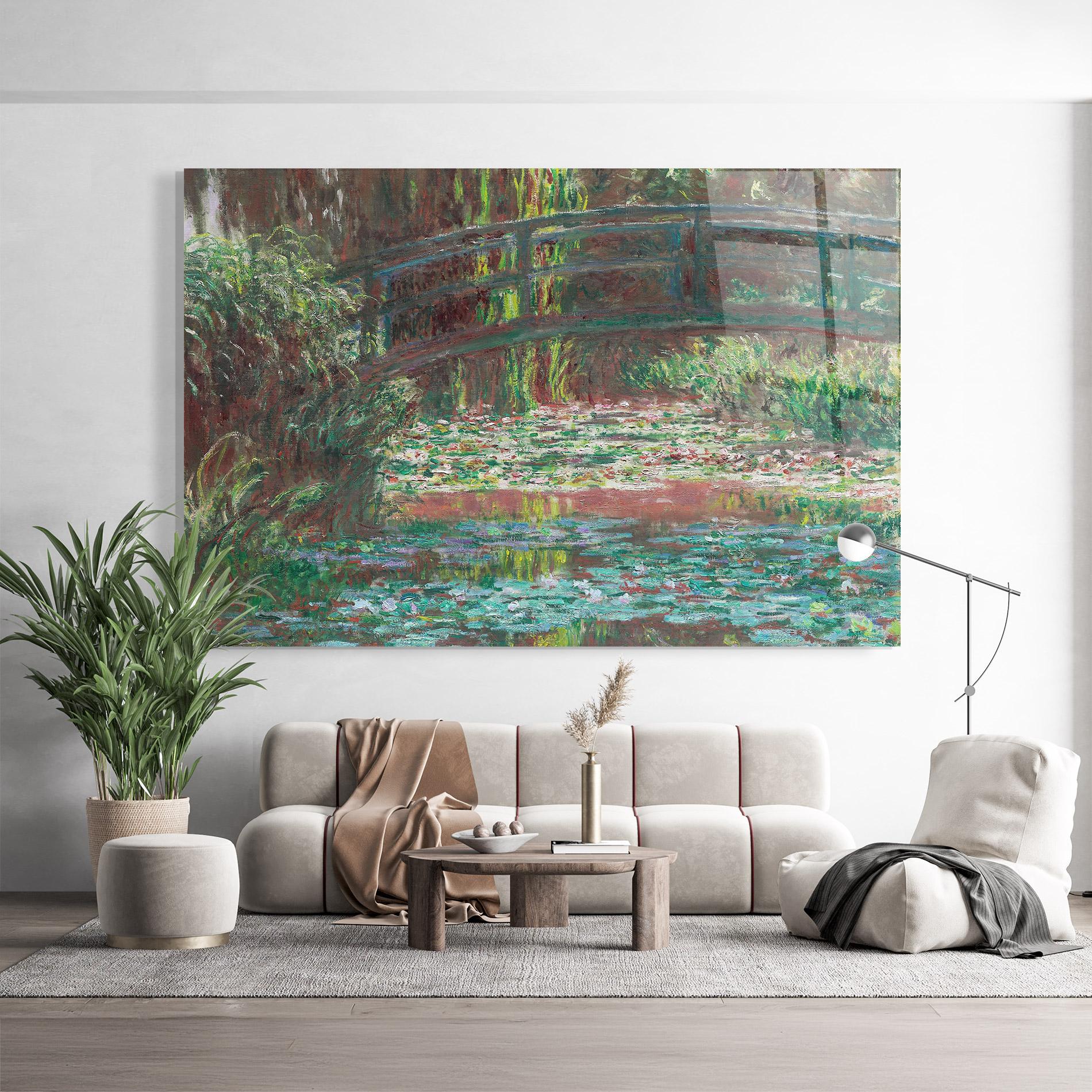 Tablou Sticla Water Lily Pond mockup 9