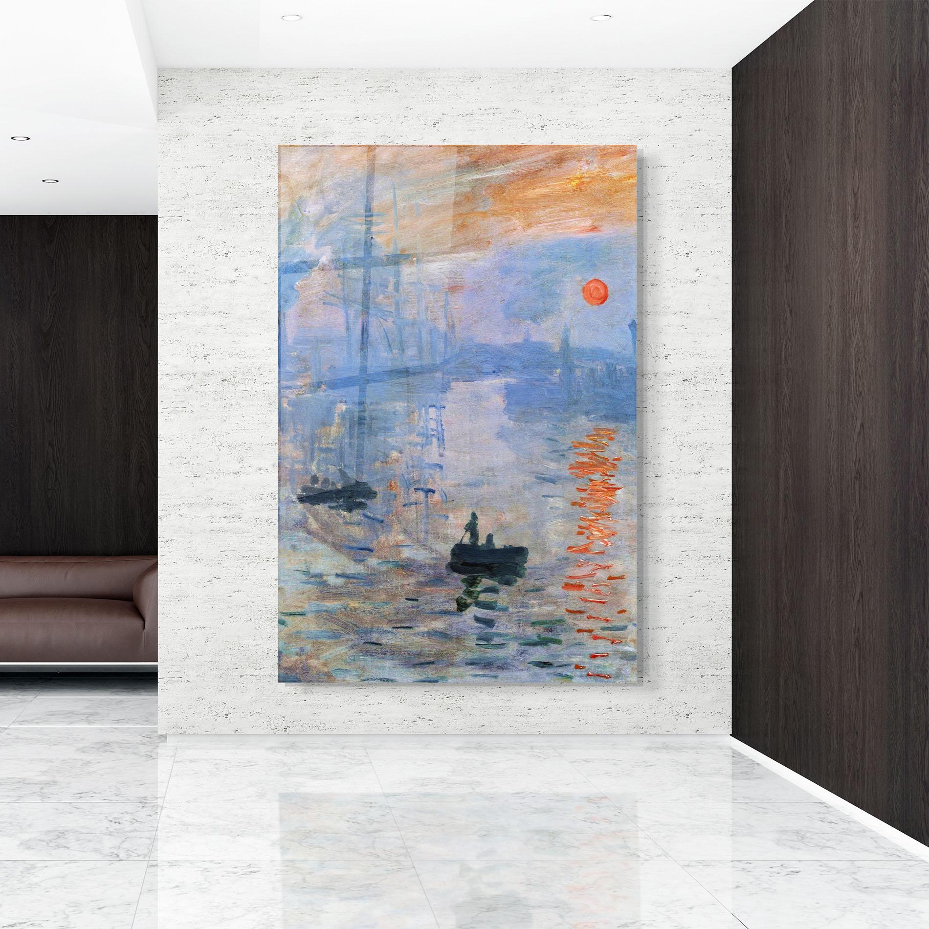 Tablou Sticla Sunrise Painting mockup 9