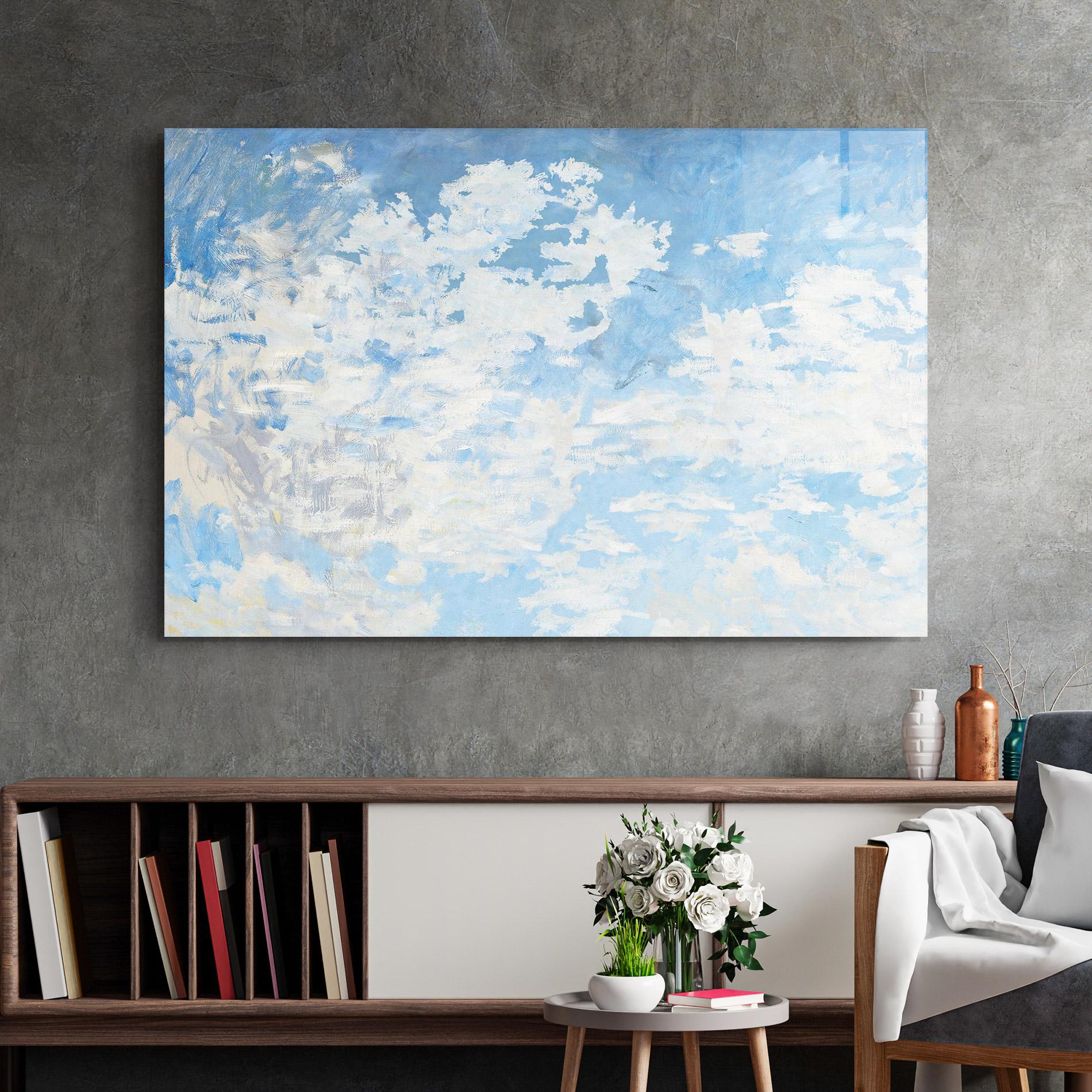 Tablou Sticla Clouds Monet mockup 2