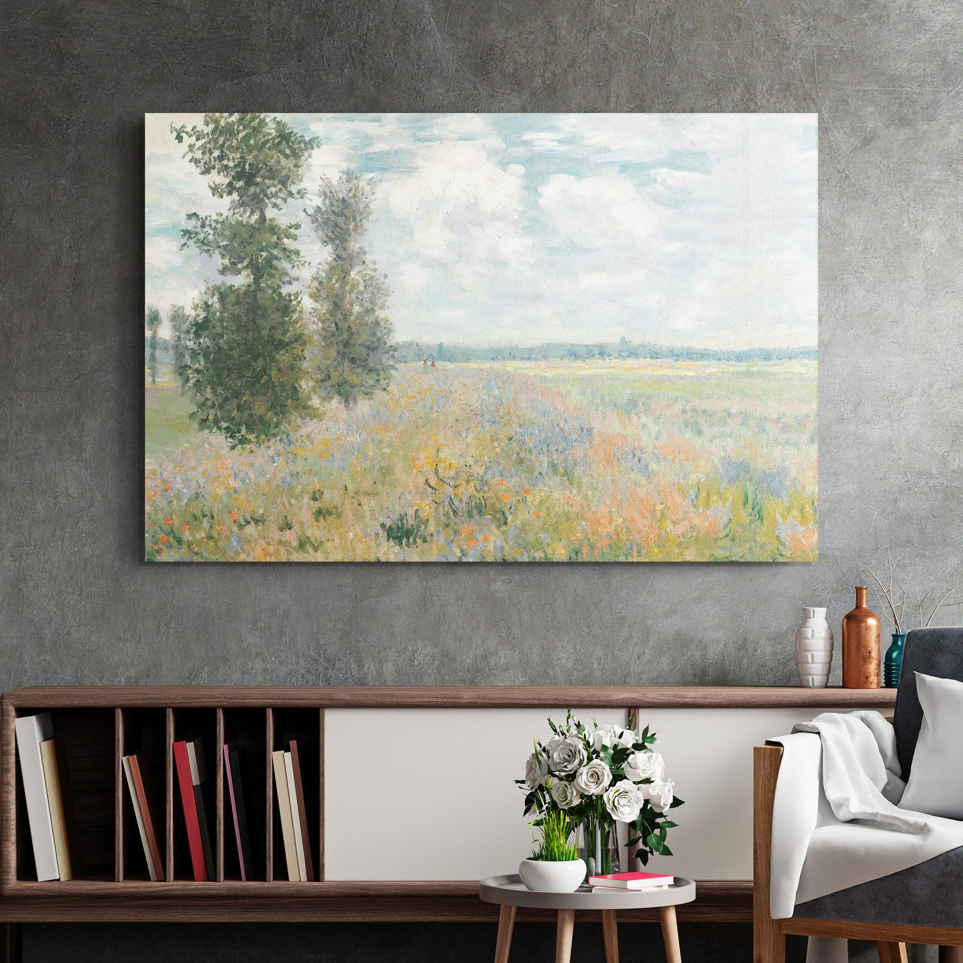 Tablou Sticla Monet's Landscape Background mockup 2