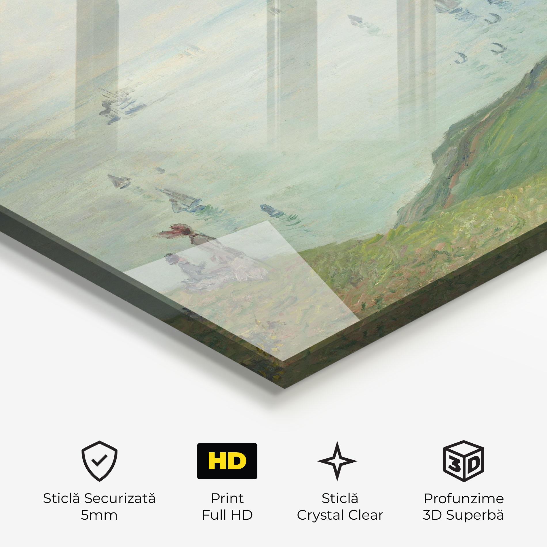 Tablou Sticla Cliffs At Pourville mockup 3